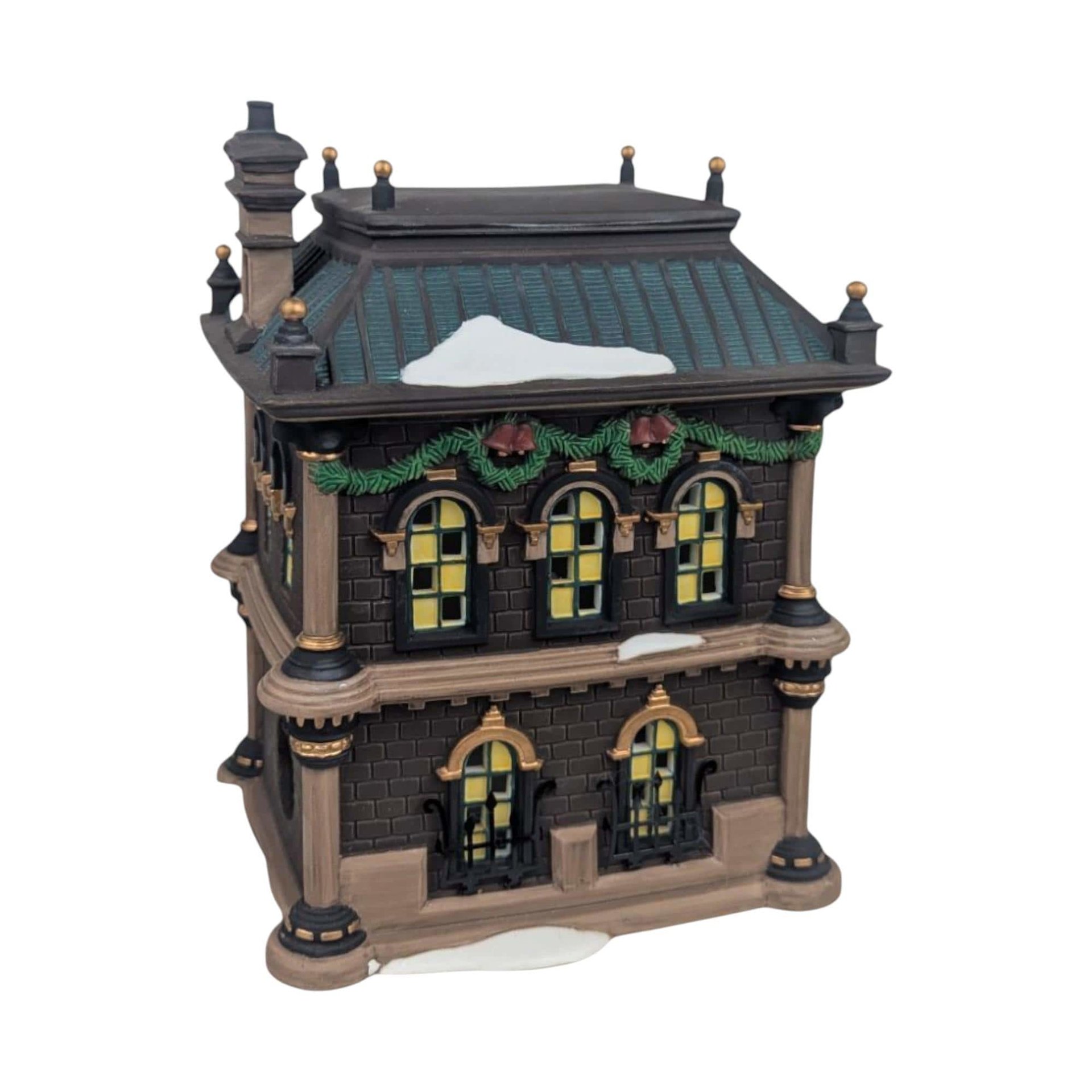 Dept 56 Blenham Street Bank: 1995 Dickens Village Light Up Building
