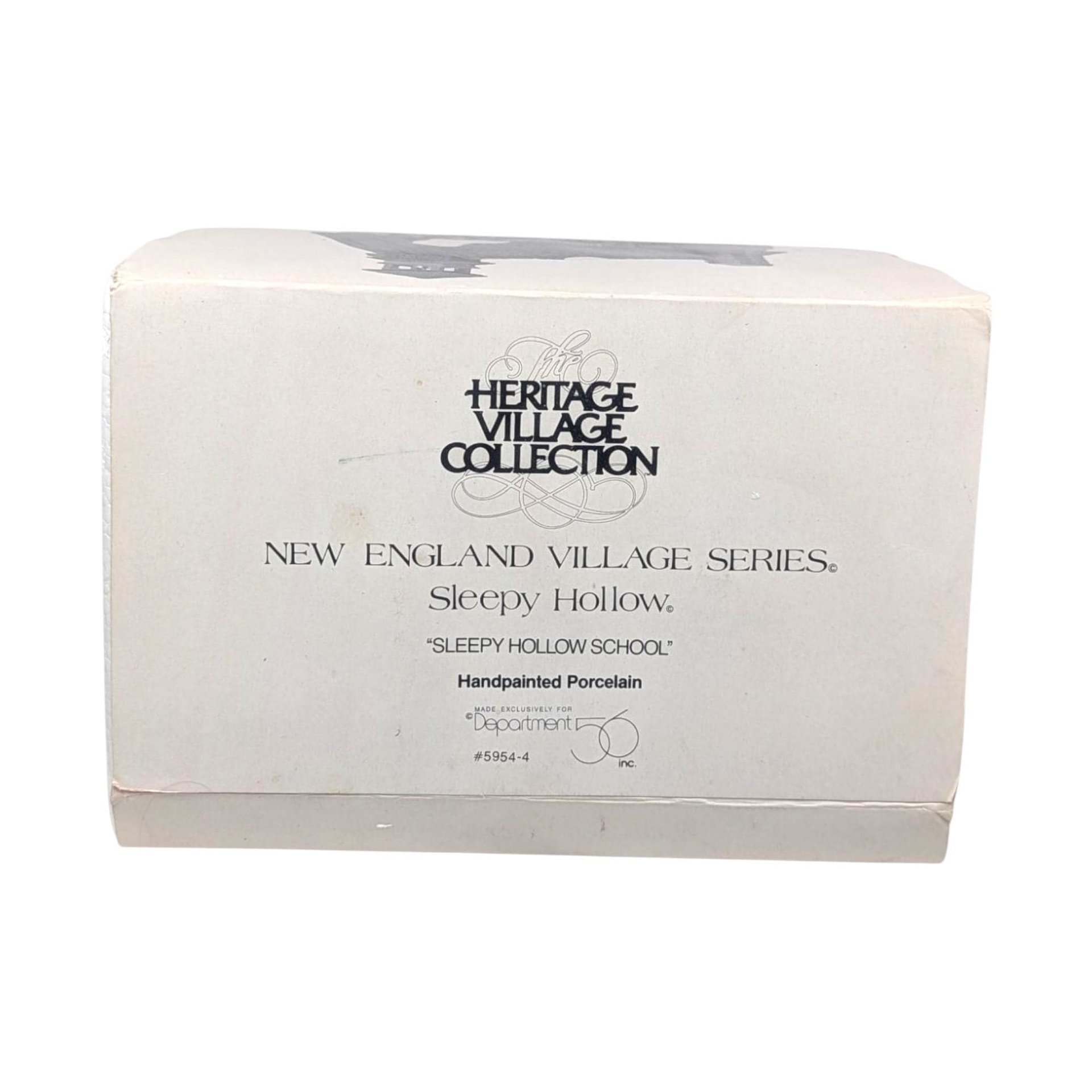 Dept 56 Sleepy Hollow School: 1990 New England Village Lighted Porcelain House