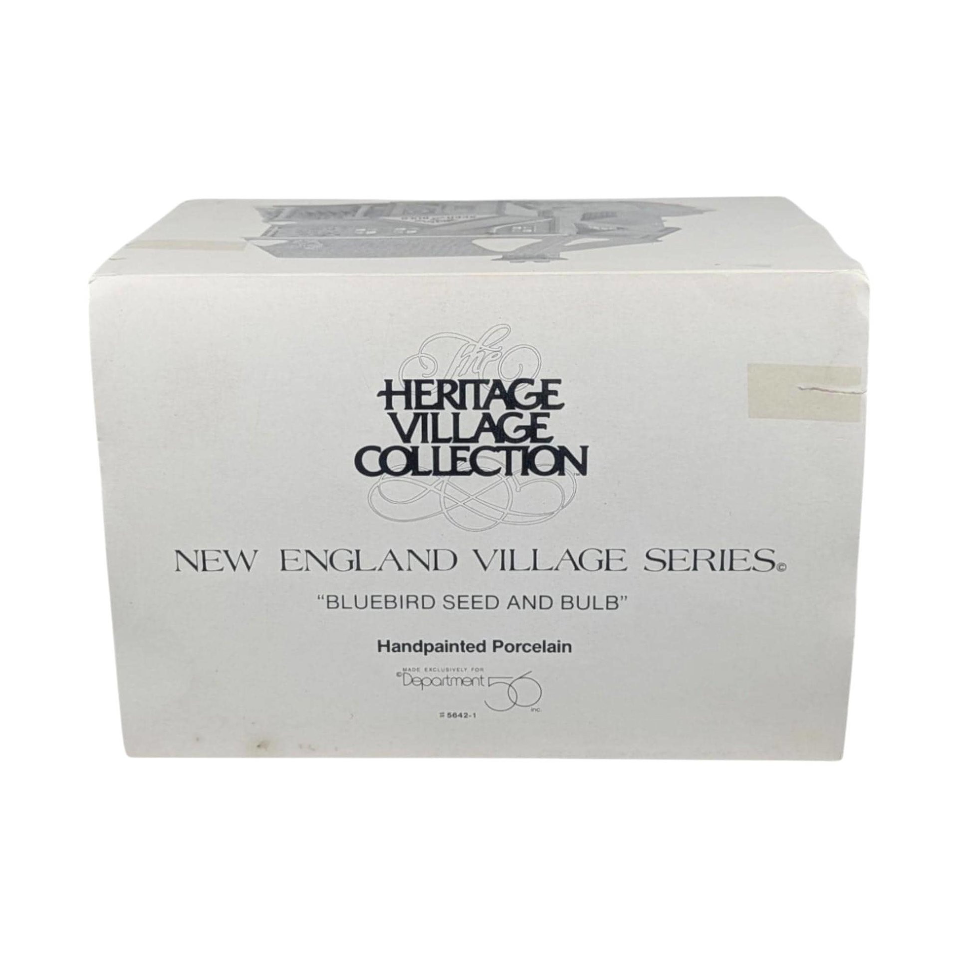 Vintage Dept 56 Bluebird Seed & Bulb Lighted Porcelain House - New England Village Christmas Display