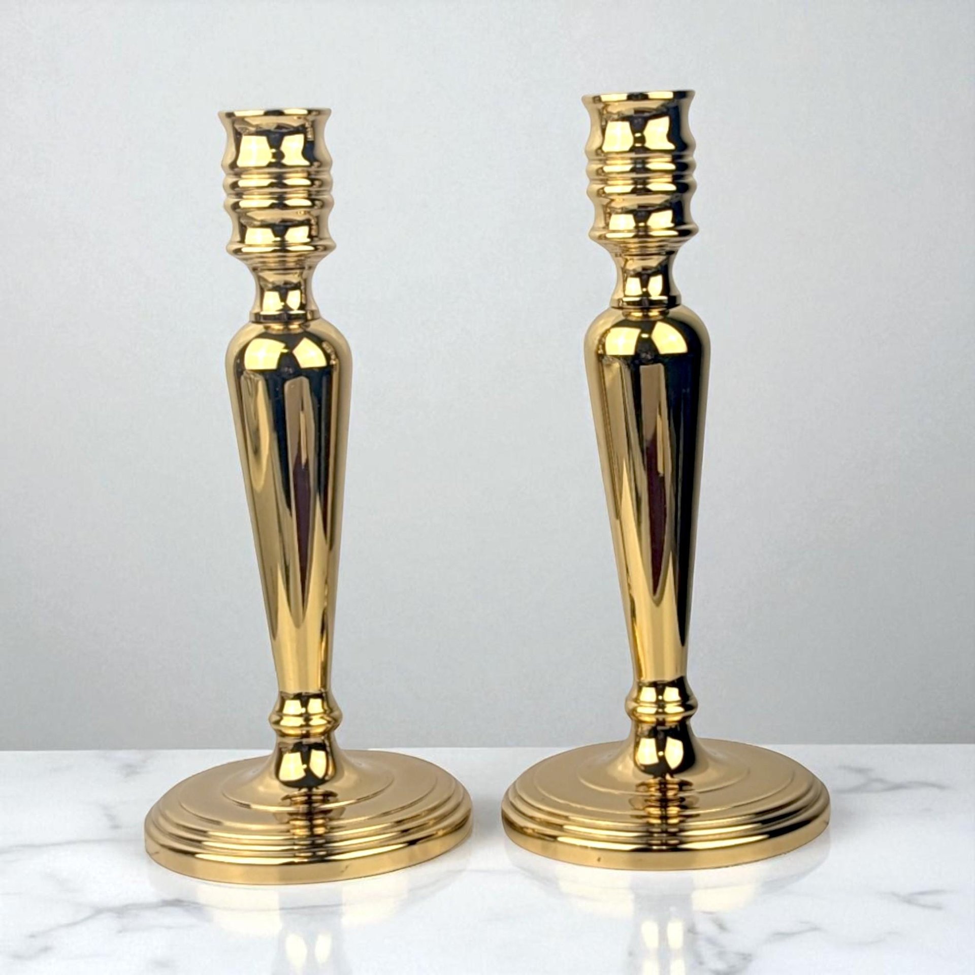 Vintage Baldwin Brass Candlesticks: Mid-Century Modern Taper Candle Holders