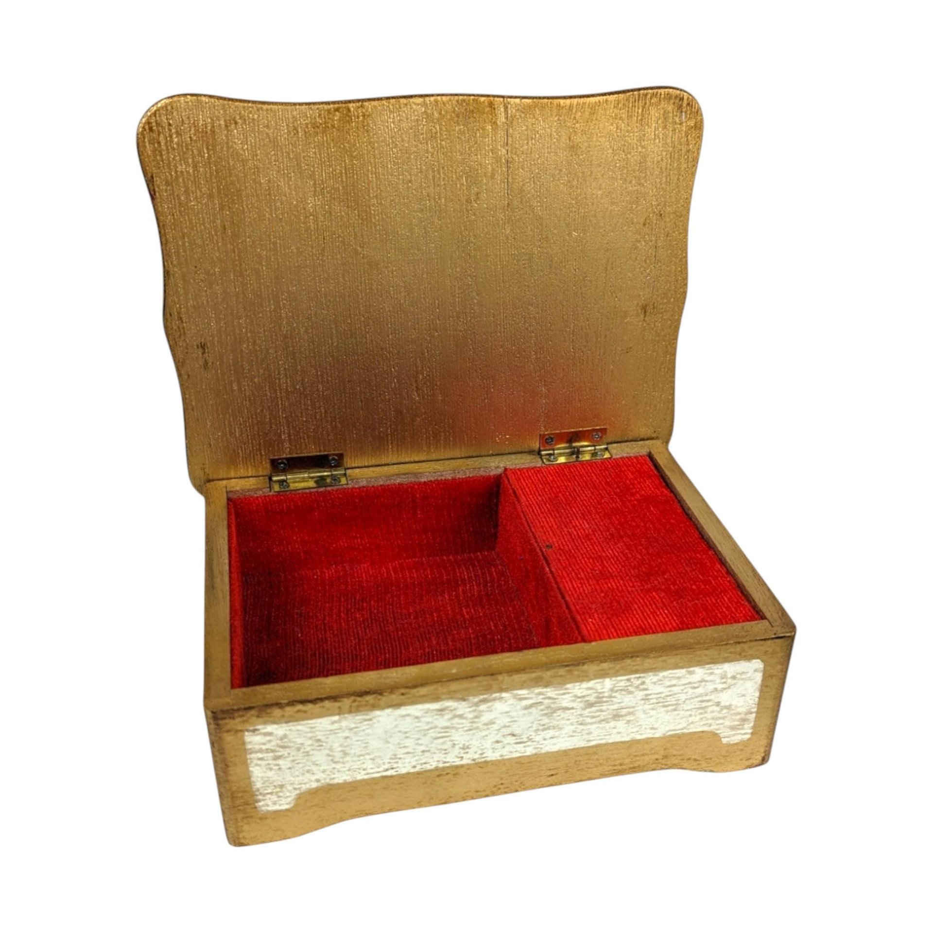 Vintage Wooden Music Box: Red Boy by Sir Thomas Lawrence