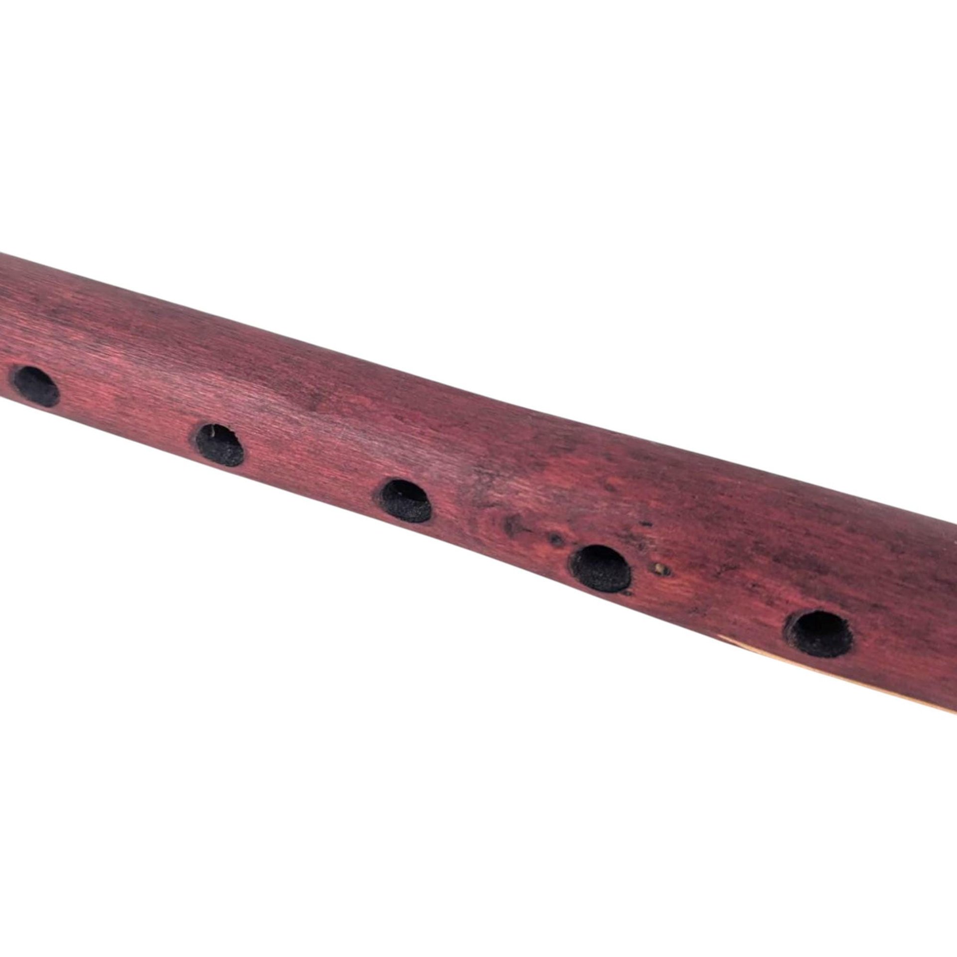 Vintage Hand Carved Andean Quena Flute: Peruvian Folk Art Musical Instrument