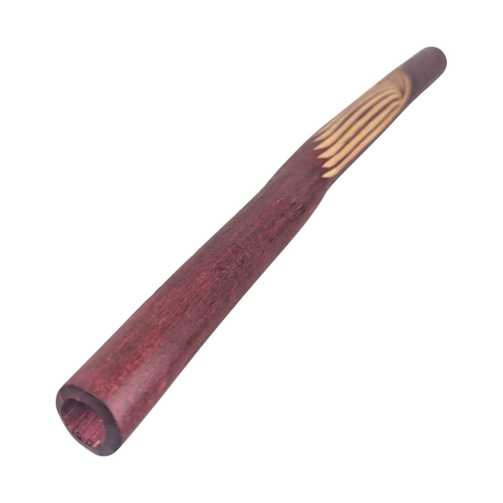 Vintage Hand Carved Andean Quena Flute: Peruvian Folk Art Musical Instrument