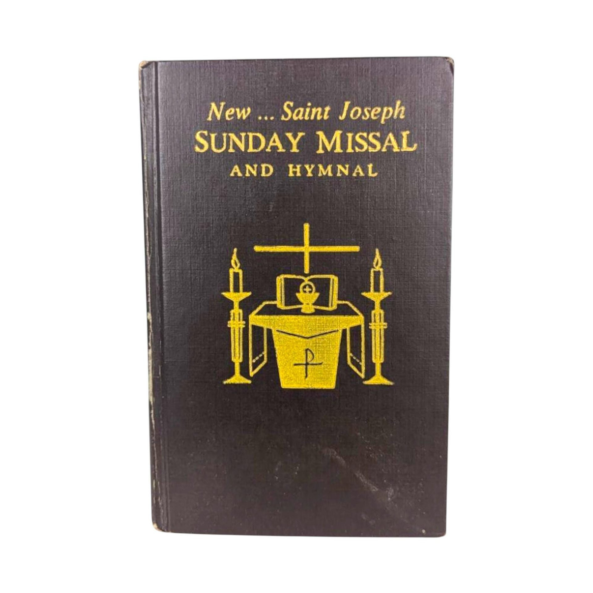 Vintage 1968 Saint Joseph Sunday Missal: Catholic Mass Hymnal, English Liturgy