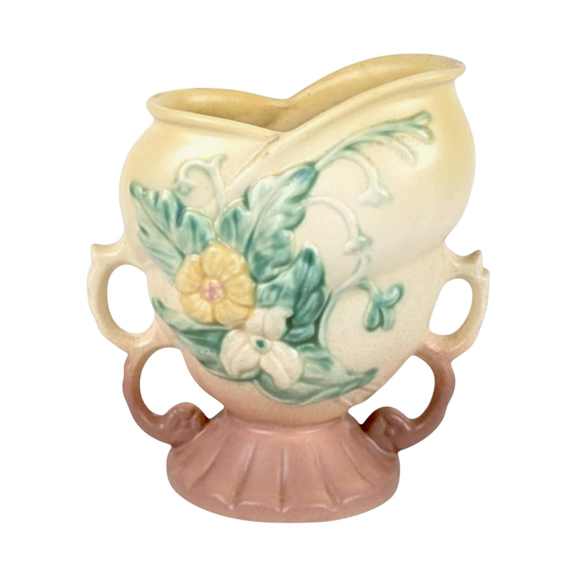 Vintage Hull Pottery Vase: Yellow Wildflower Art Pottery, 1940s