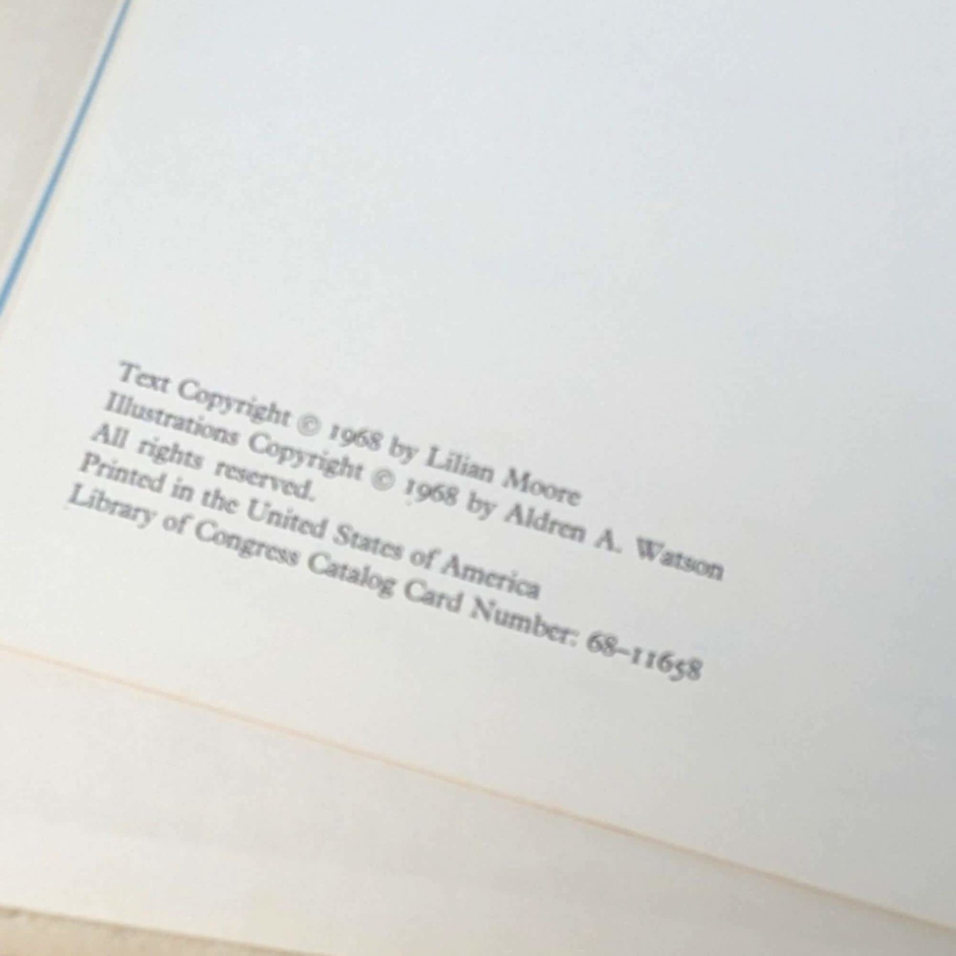 Vintage 1968 Children's Book: Just Right by Lilian Moore, Illustrated