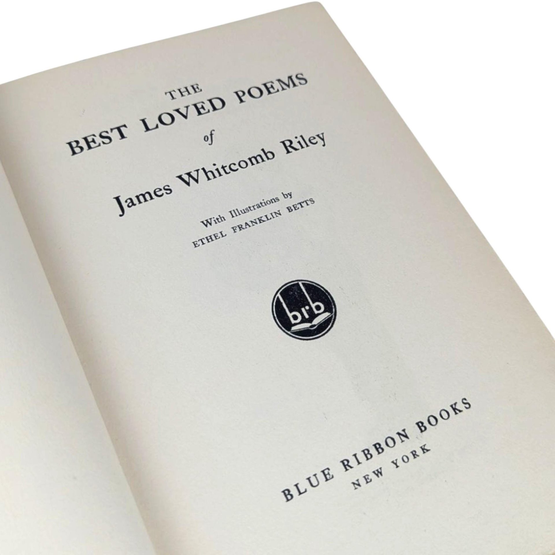 1920s James Whitcomb Riley Poetry: Blue Ribbon Books Hardcover