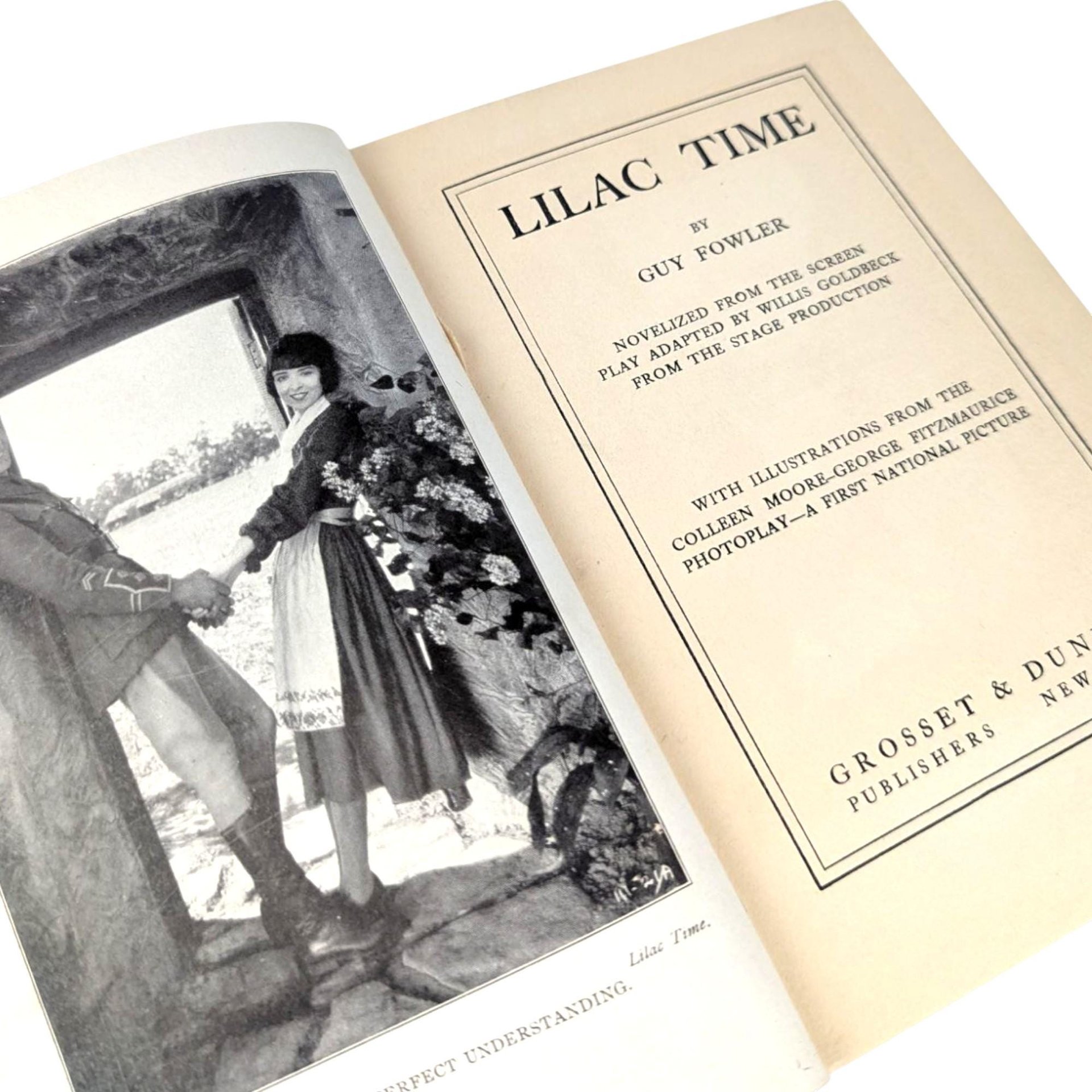 Vintage 1928 Lilac Time Novel: Guy Fowler Hardcover Romance Book