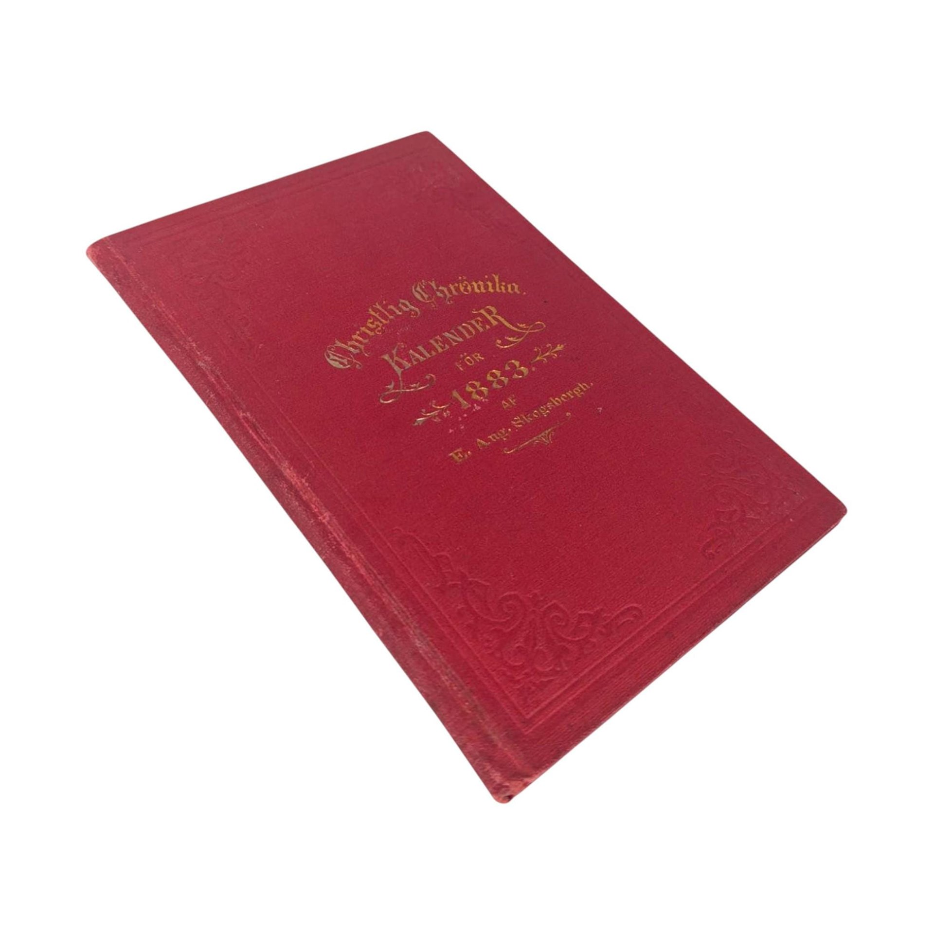 Vintage 1883 Christlig Chrönska Kalender: E. Aug. Skogsbergh Swedish Christian Almanac