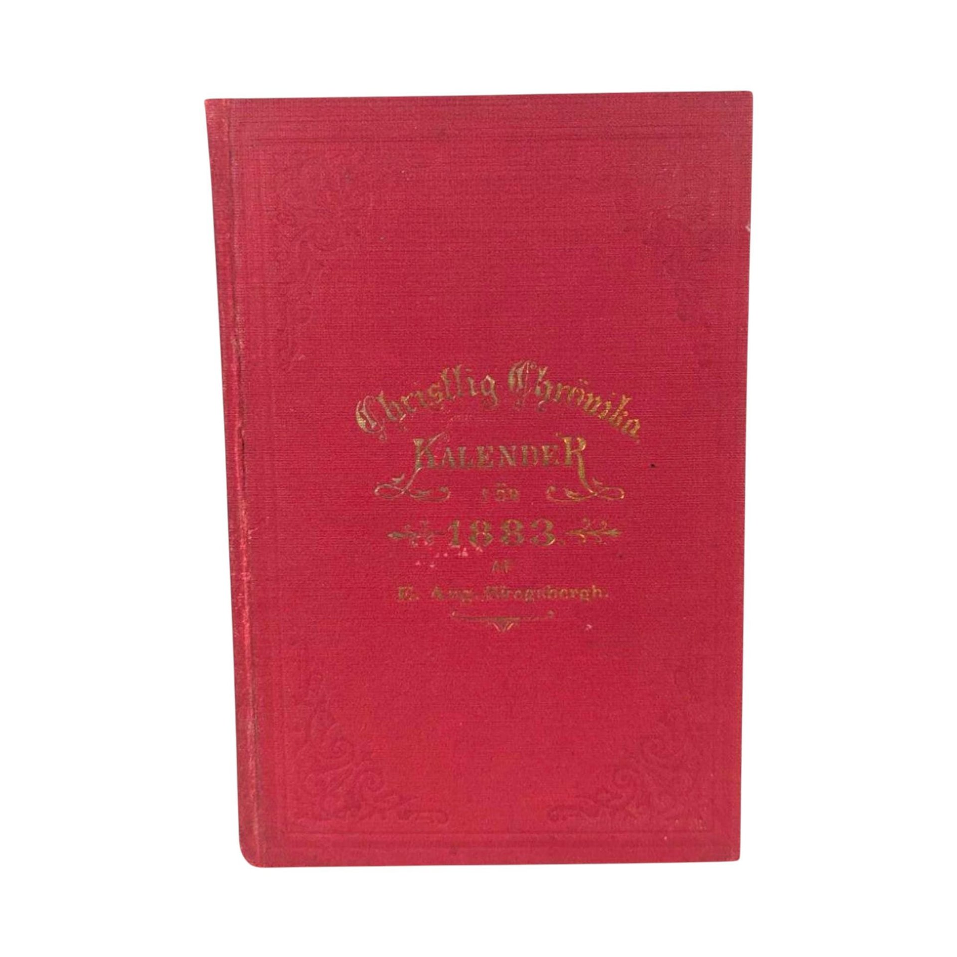 Vintage 1883 Christlig Chrönska Kalender: E. Aug. Skogsbergh Swedish Christian Almanac