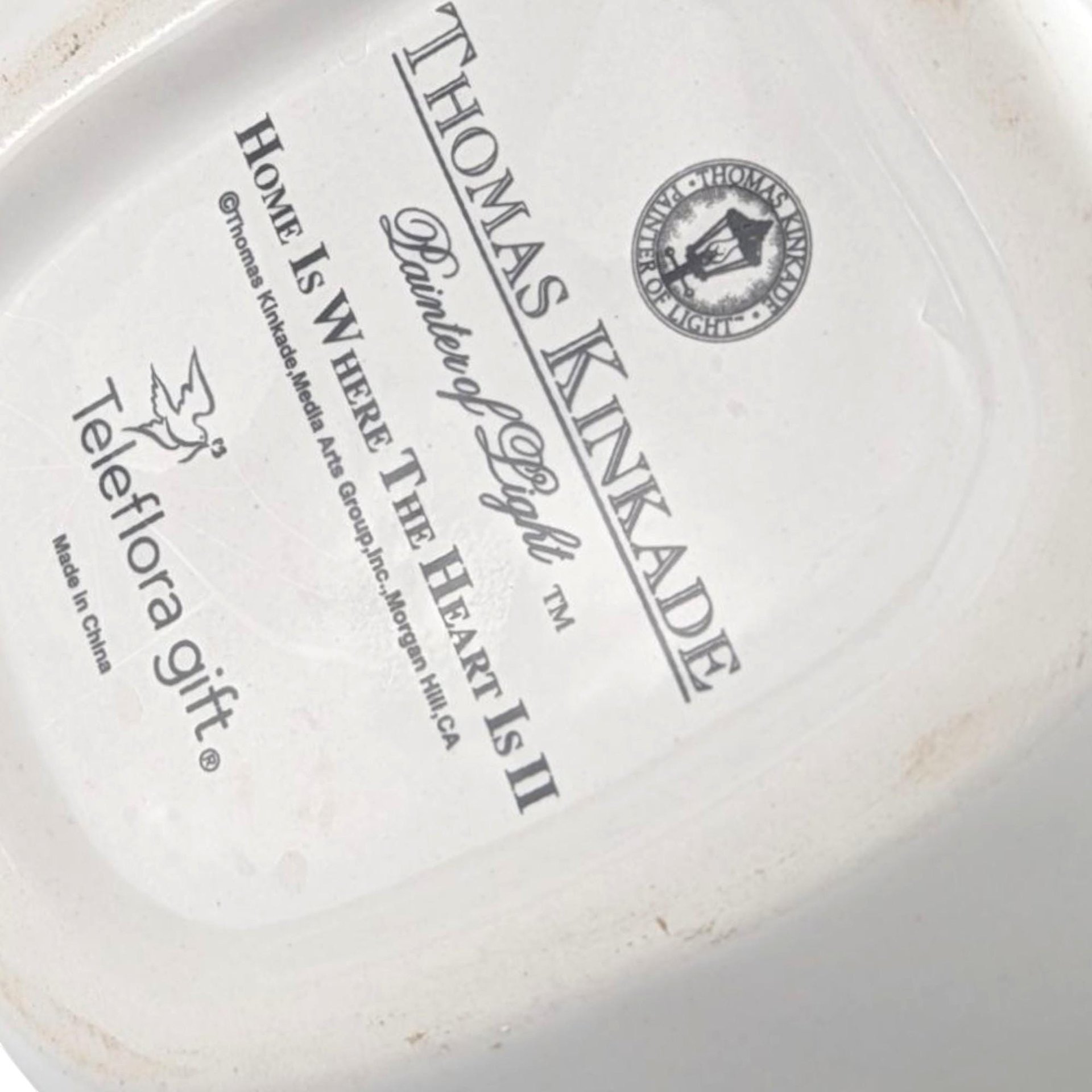 Vintage Thomas Kinkade Teapot & Family History Book Set