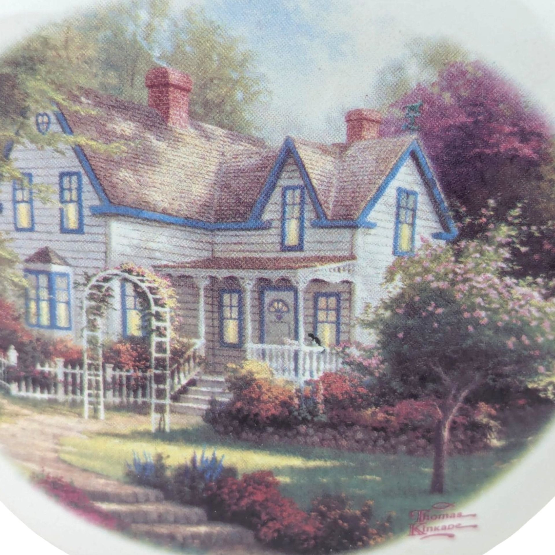 Vintage Thomas Kinkade Teapot & Family History Book Set