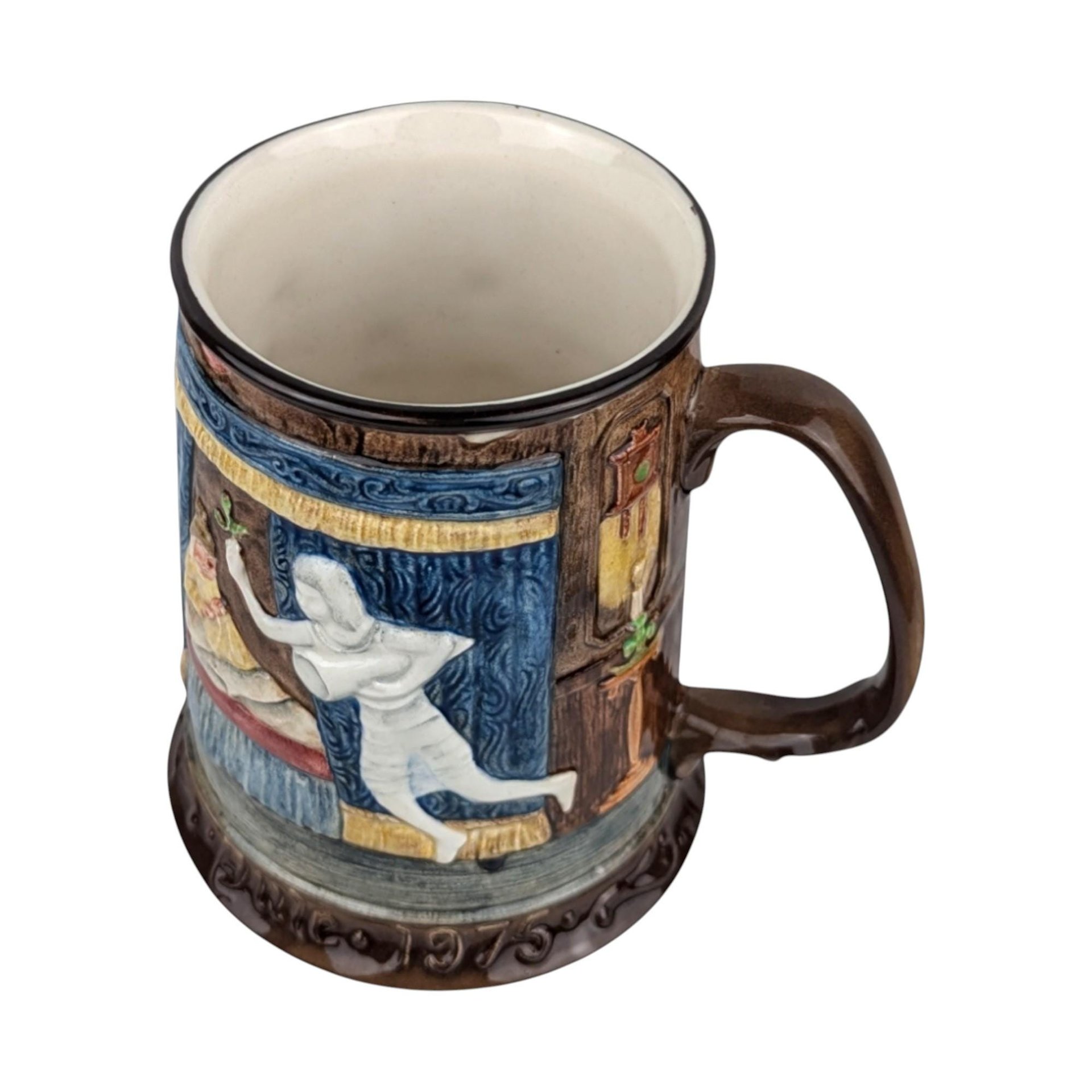 Vintage 1975 Royal Doulton Christmas Carol Tankard: The First Ghost Visits Scrooge