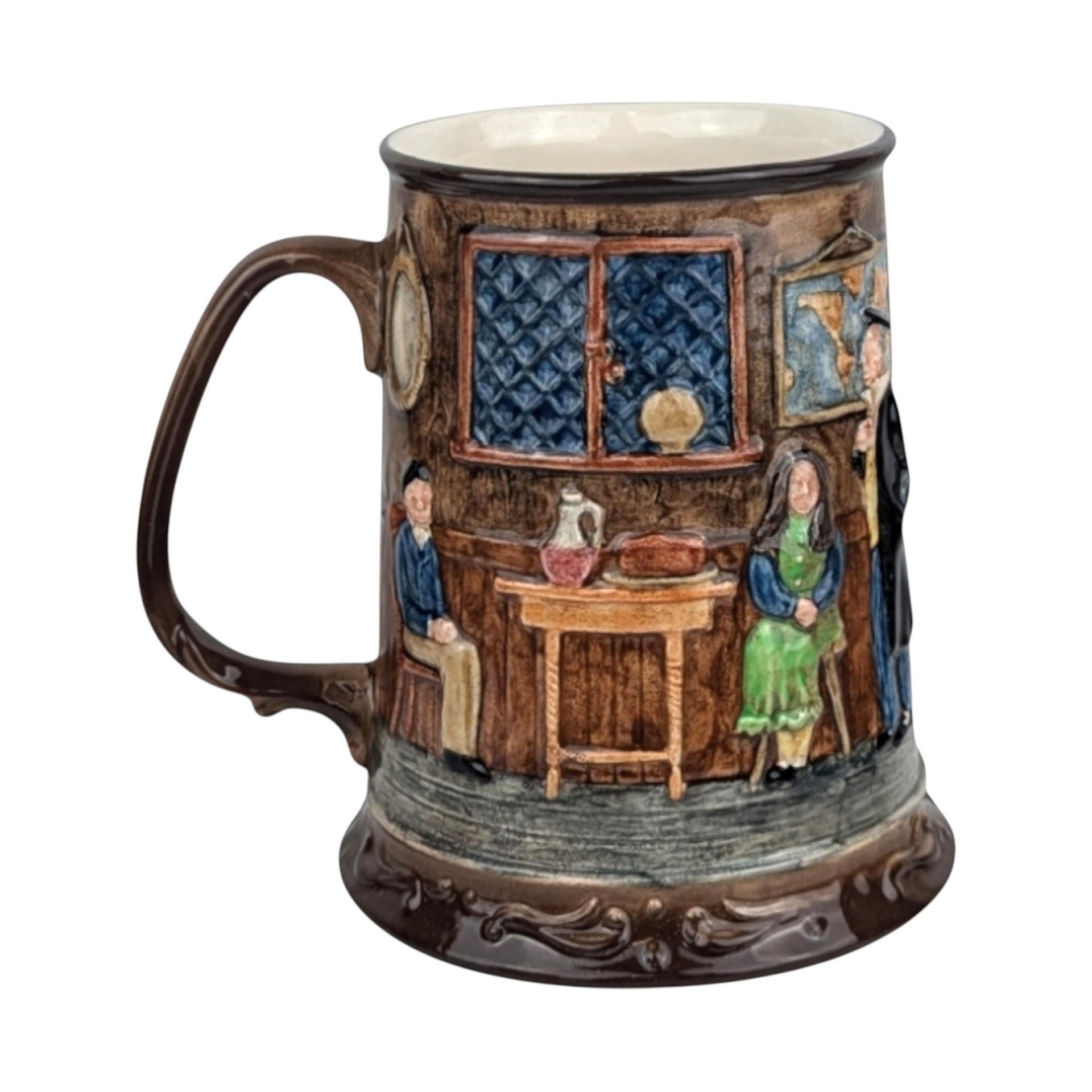 Vintage 1975 Royal Doulton Christmas Carol Tankard: The First Ghost Visits Scrooge