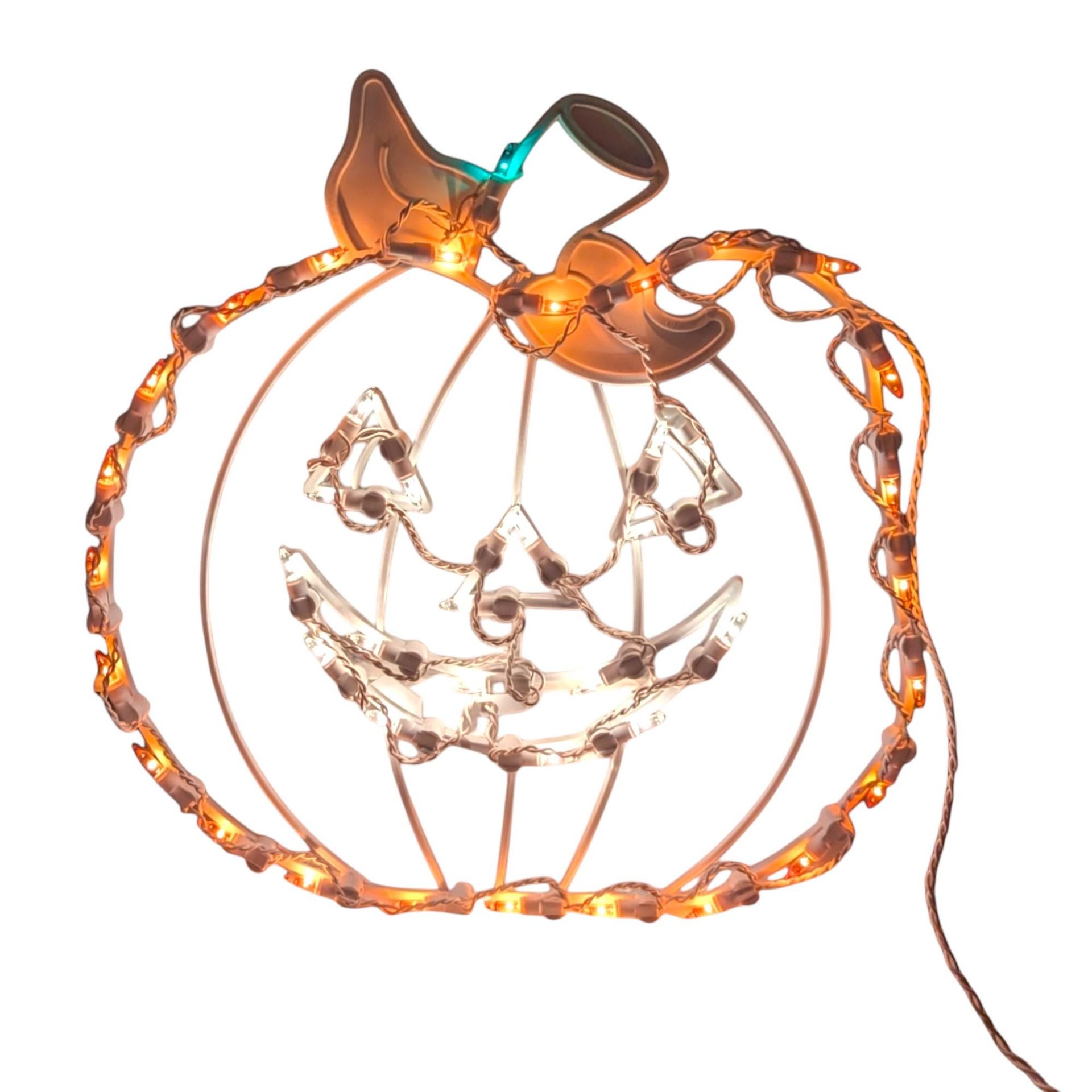 Vintage Halloween Jack O'Lantern Silhouette Light - Pumpkin Decoration