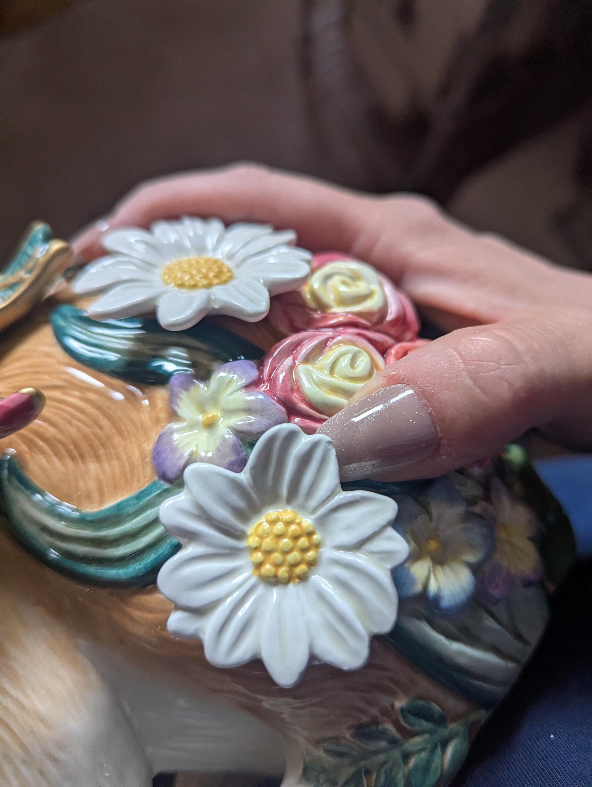 Vintage Fitz and Floyd Bunny Figurine: Woodland Spring Easter Decor