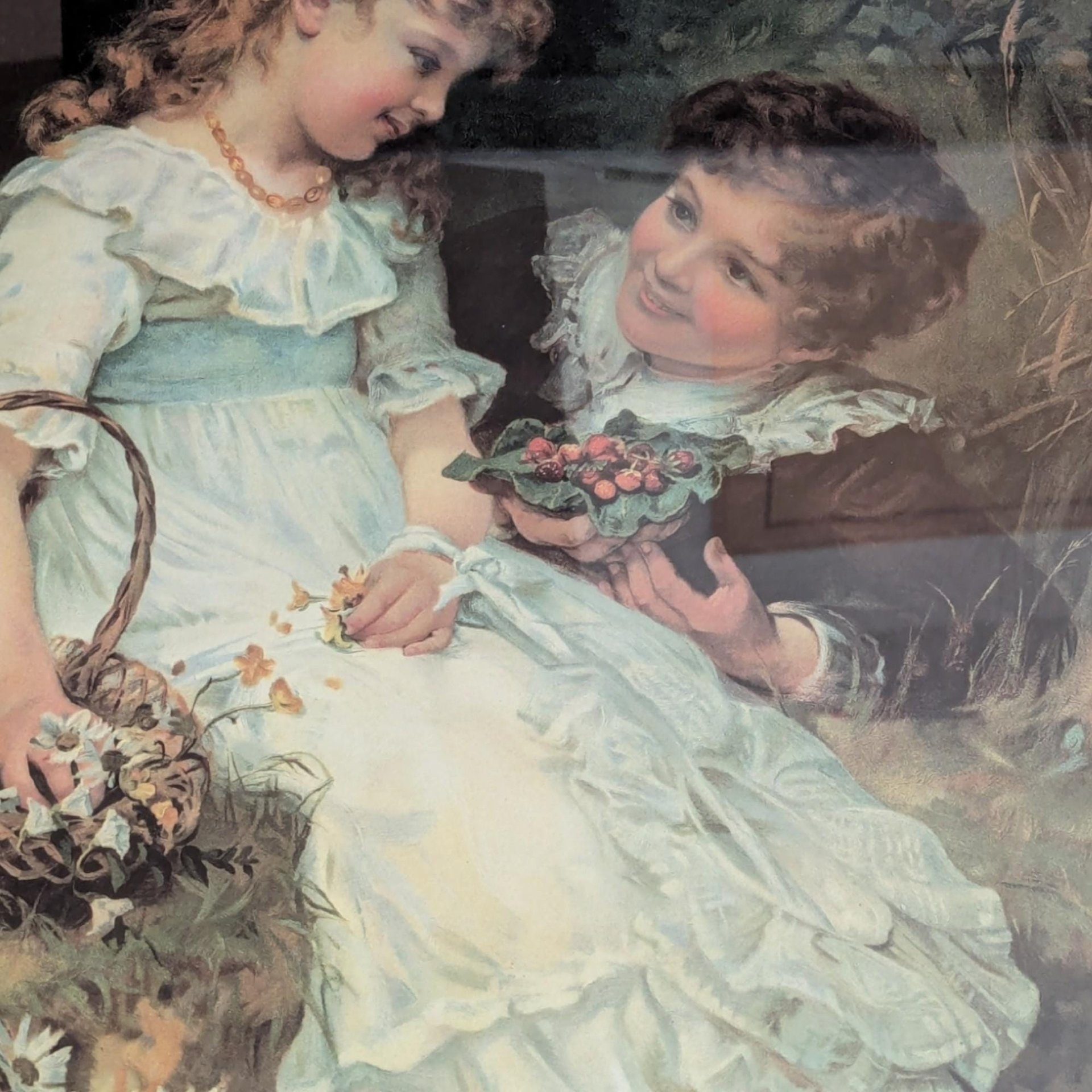 Frederick Morgan "Sweethearts" Print, Framed Vintage Romantic Wall Art