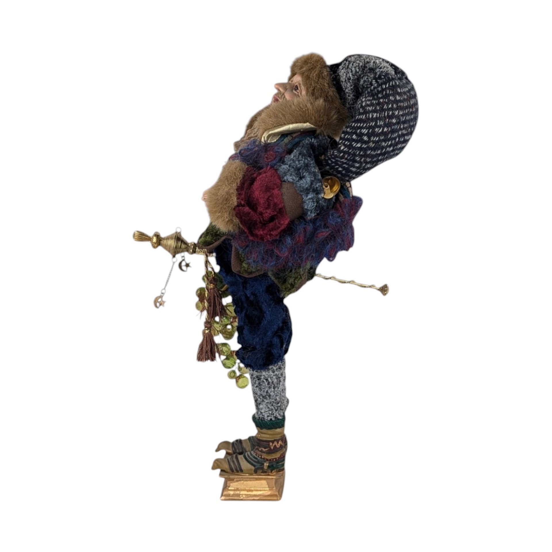 Vintage Santa's Elf Jester Figure: Whimsical Christmas Decor