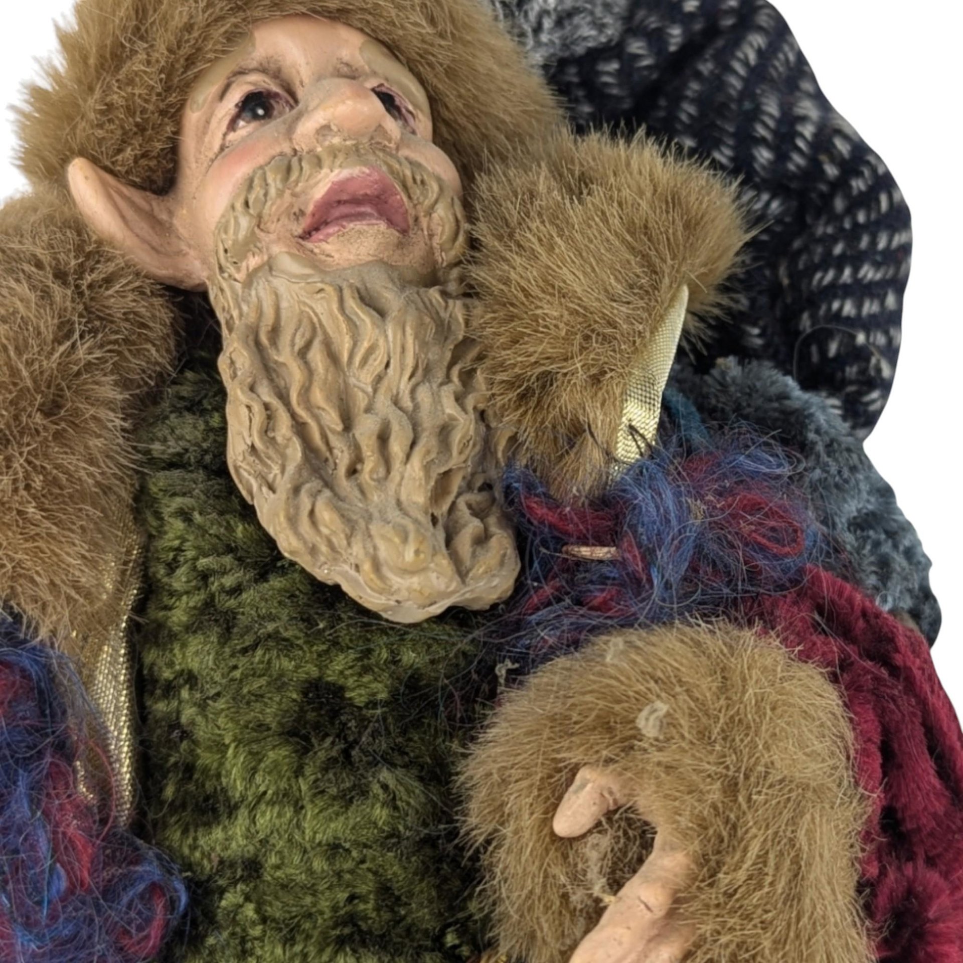 Vintage Santa's Elf Jester Figure: Whimsical Christmas Decor