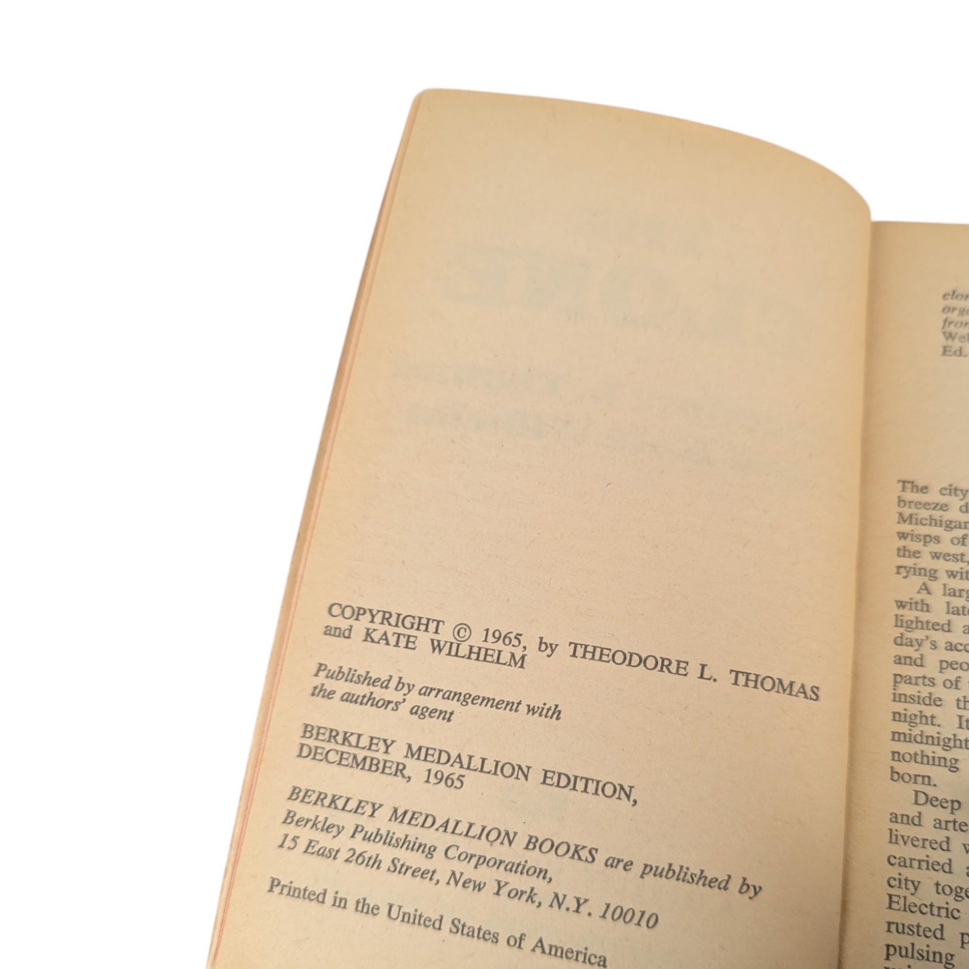 Vintage 1965 The Clone Paperback: Nebula Award Nominee Sci-Fi Novel