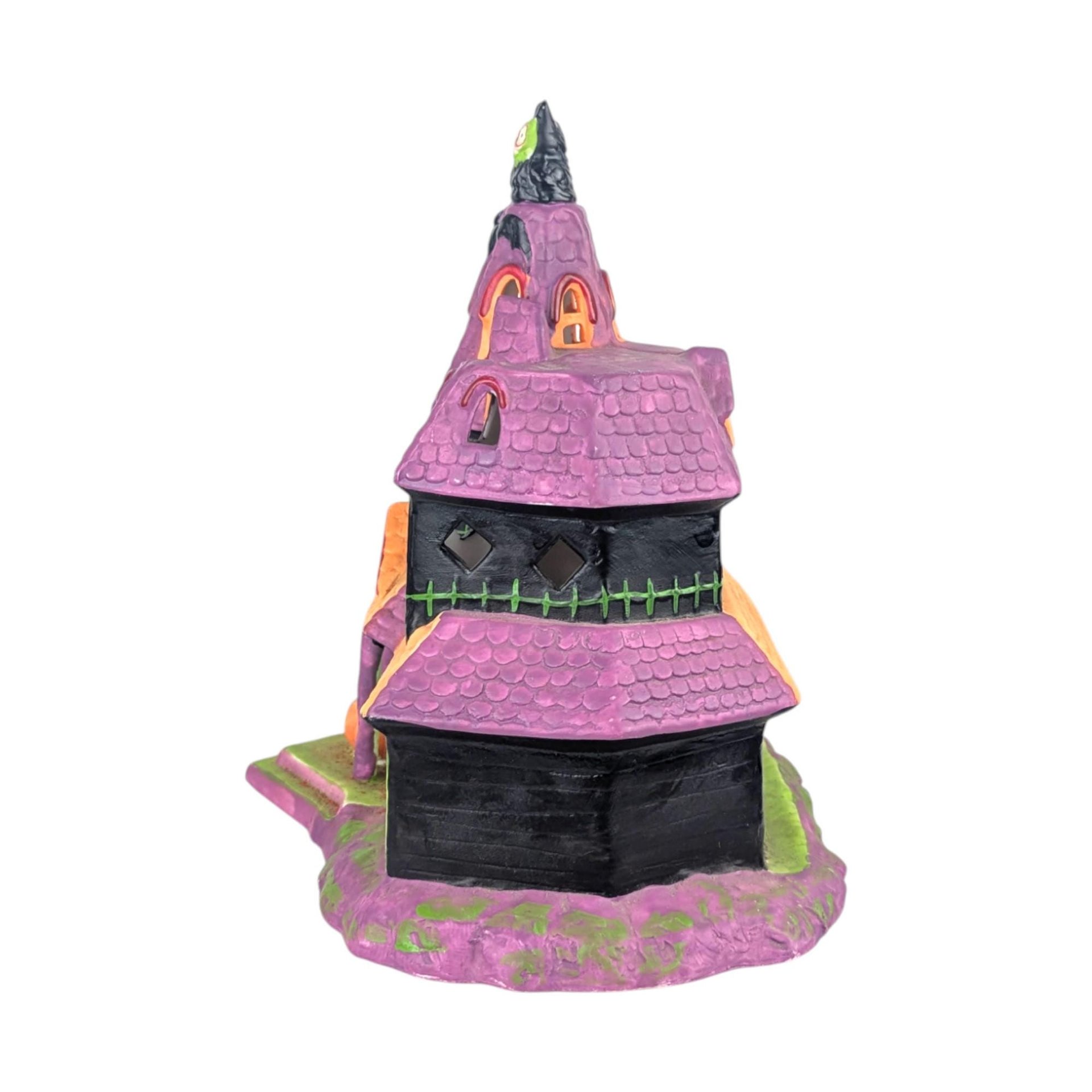 Vintage Silvestri Halloween House: Light-Up Ceramic Spooky Village Building