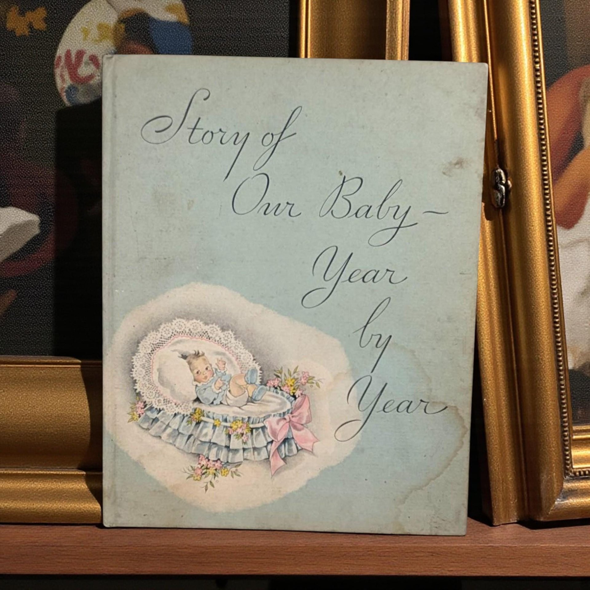 1934 "Story of Our Baby" Book: Vintage Art Deco Keepsake Journal