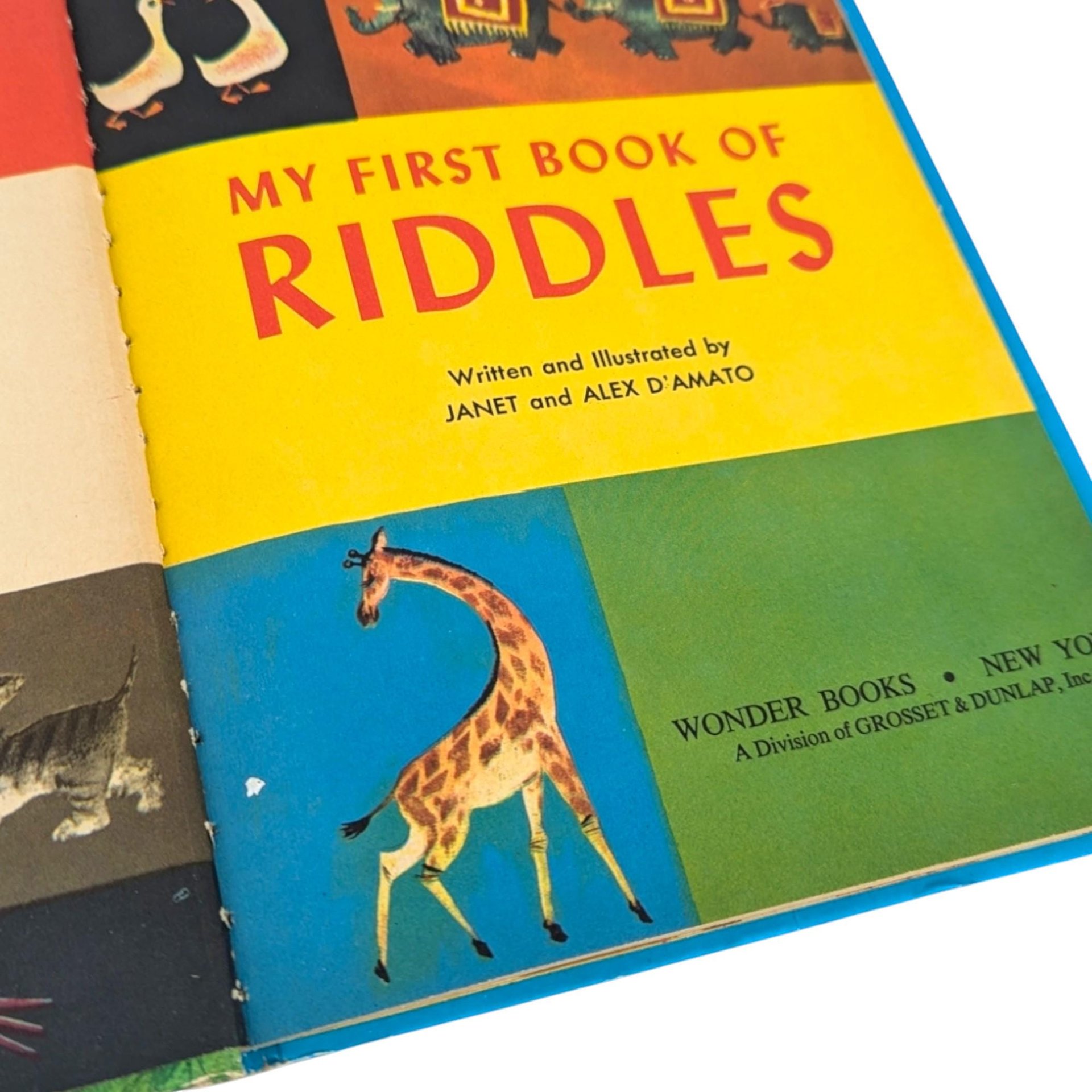 Vintage 1960 My First Book of Riddles: Illustrated Children's Book