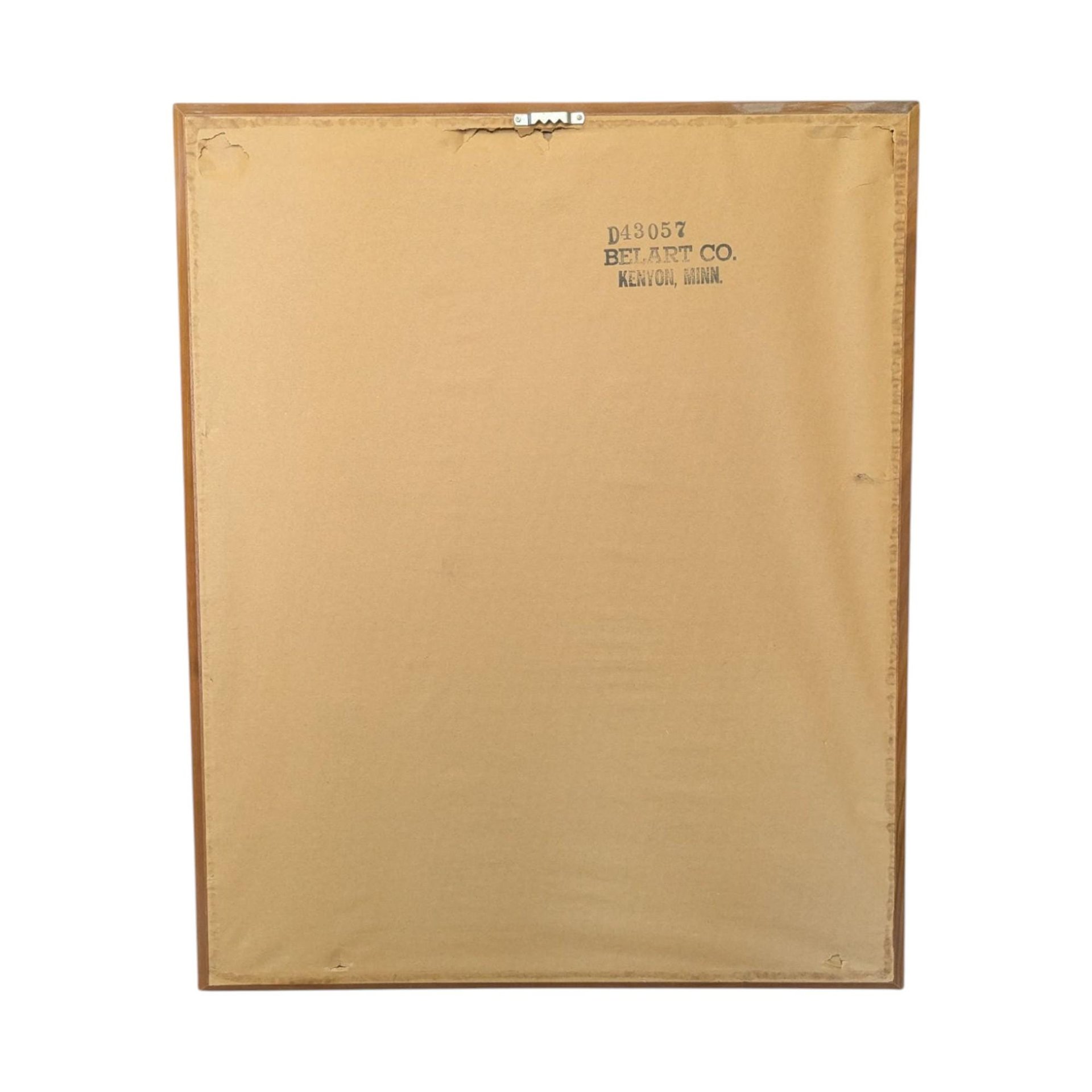 Vintage Warner Sallman Head of Christ Lithograph - Framed Religious Art