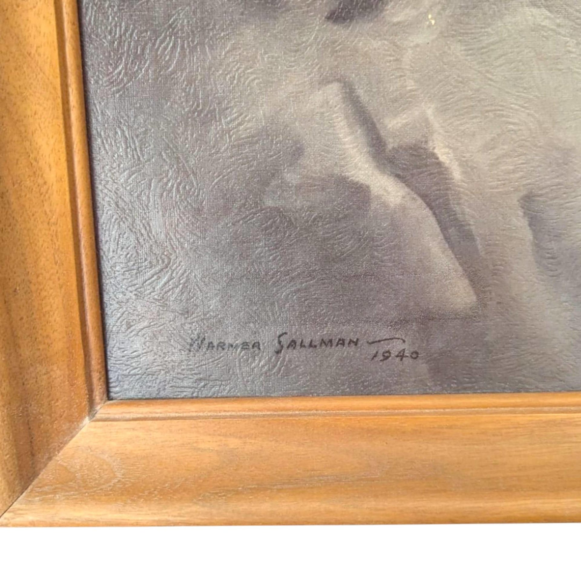 Vintage Warner Sallman Head of Christ Lithograph - Framed Religious Art