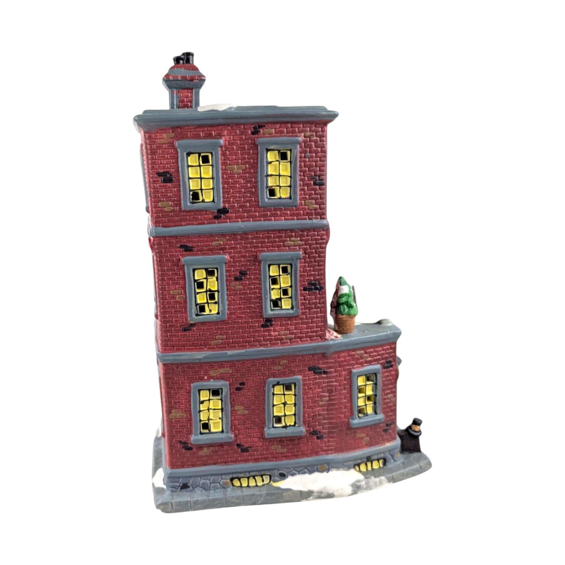 Vintage Lighted Christmas Village House: Santa's Workshop Wheatley Inn