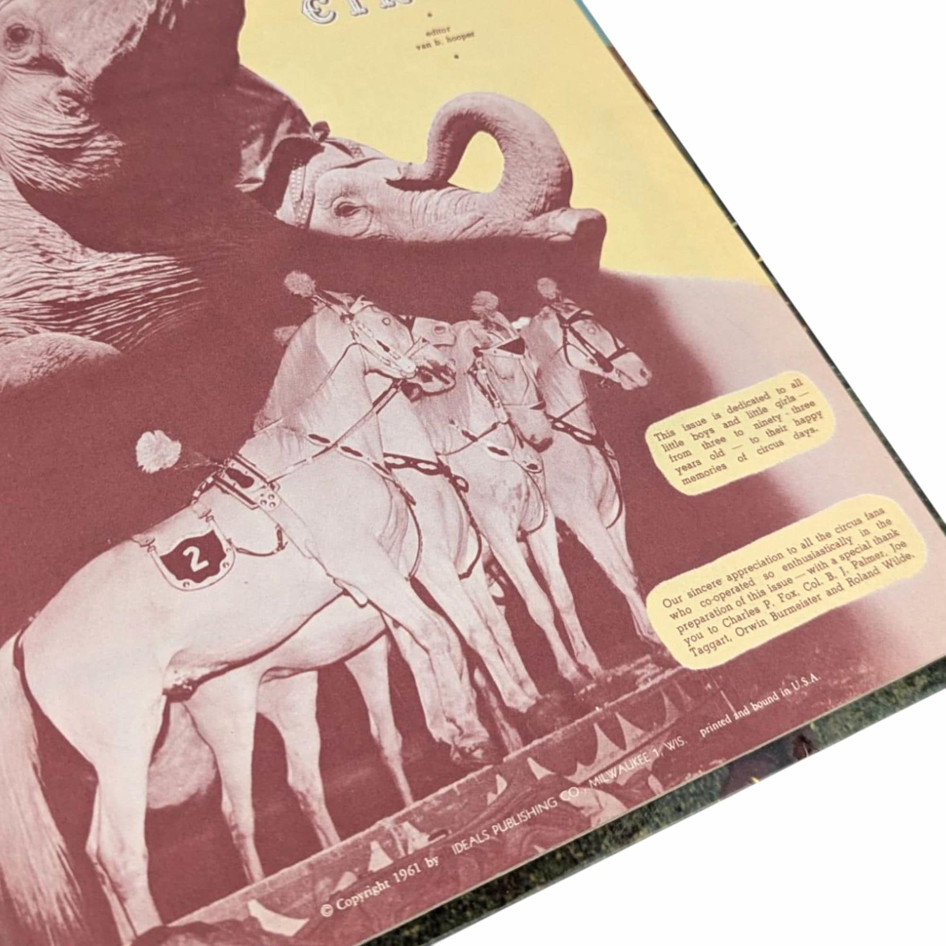 1961 Ideals Circus Children's Book: Vintage Hardcover, Van B. Hooper