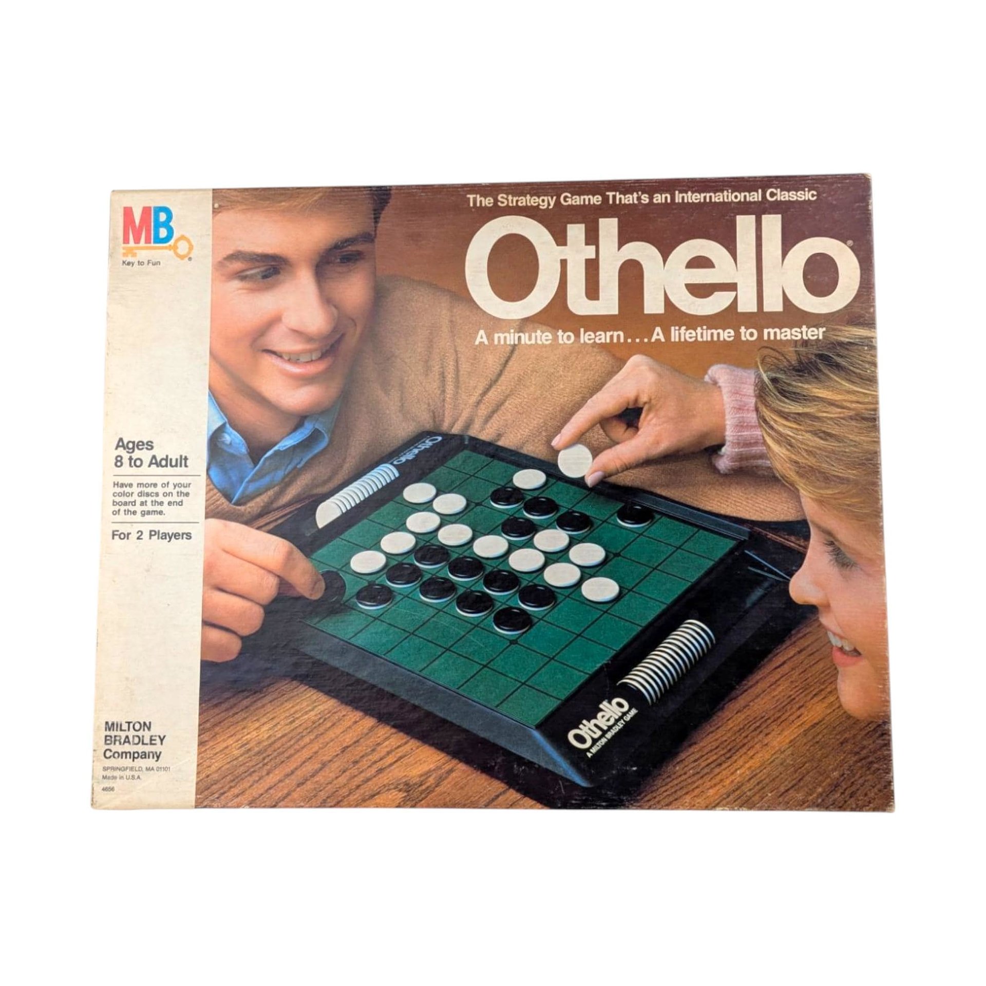 Vintage 1986 Othello Board Game: Complete Milton Bradley Strategy Game