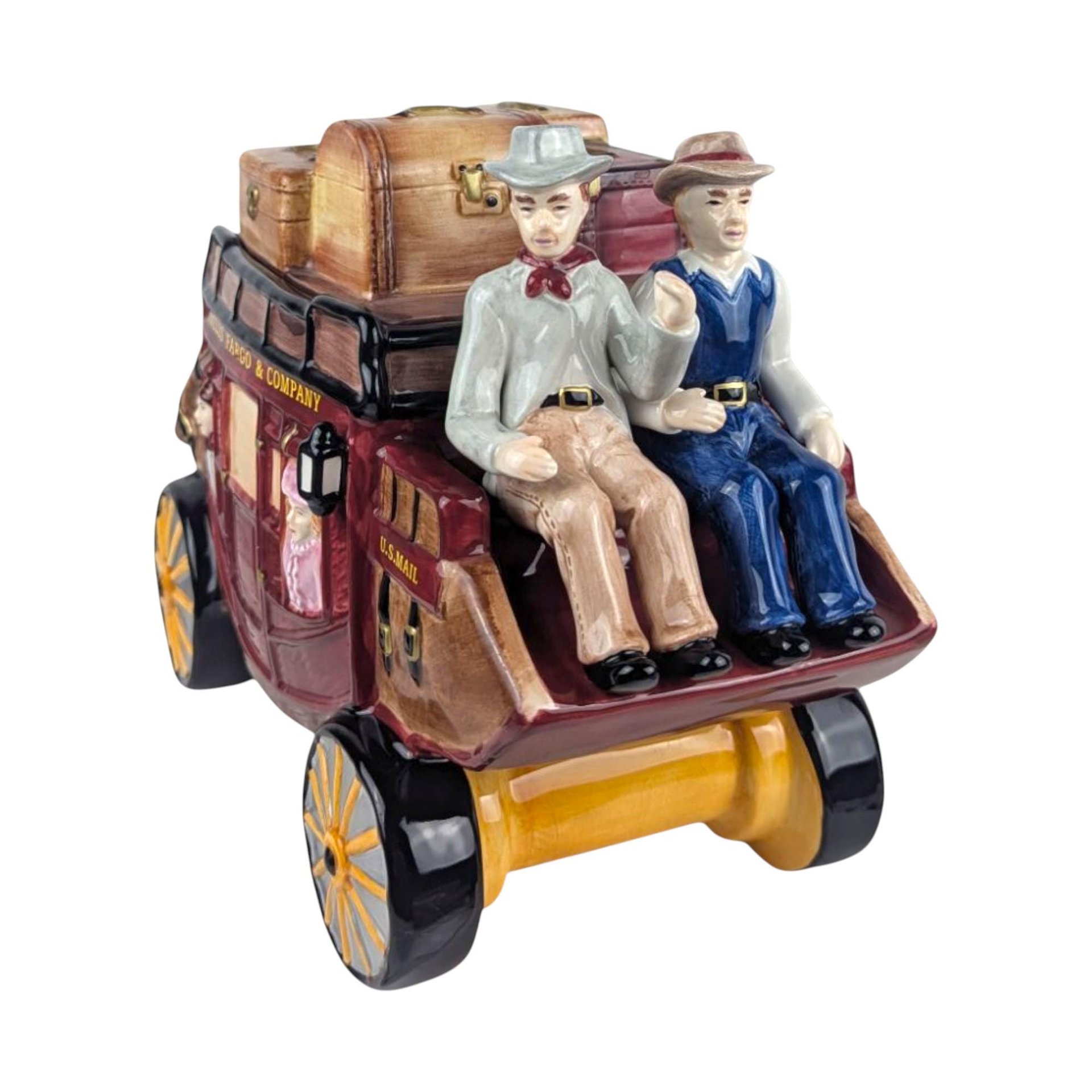 Wells Fargo Stagecoach Cookie Jar: Ceramic Western Decor Collectible