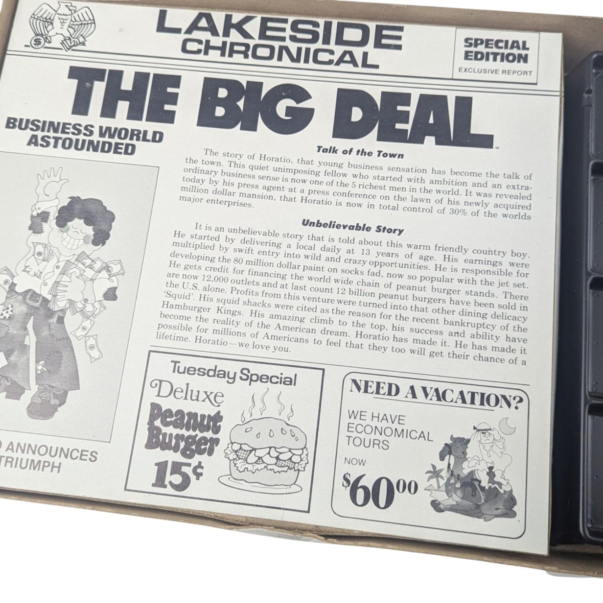 Vintage 1977 The Big Deal Board Game: Unpunched, Complete Collector's Edition