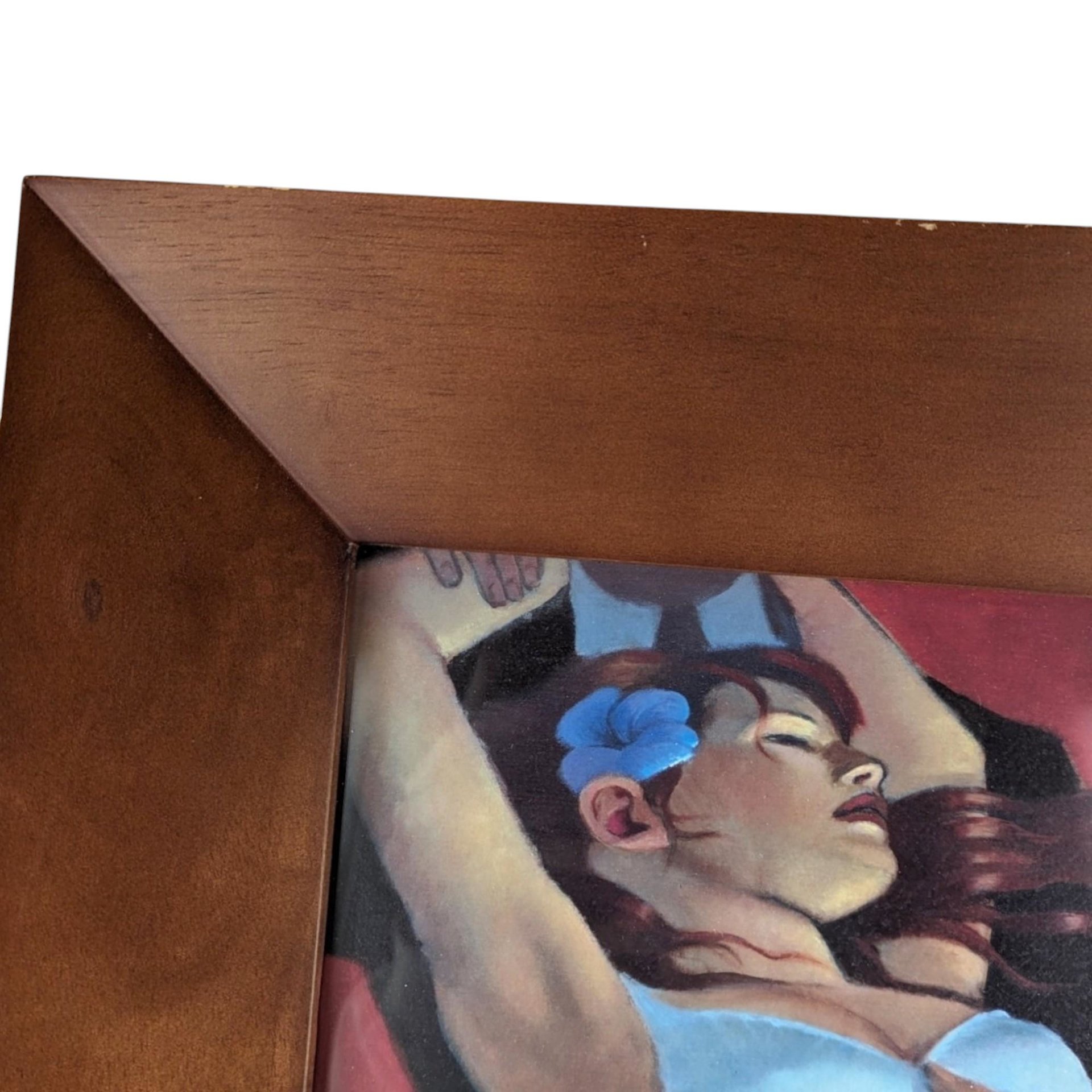 Vintage "Scarlet Dancer" Tango Print by Bill Brauer, Framed Wall Art