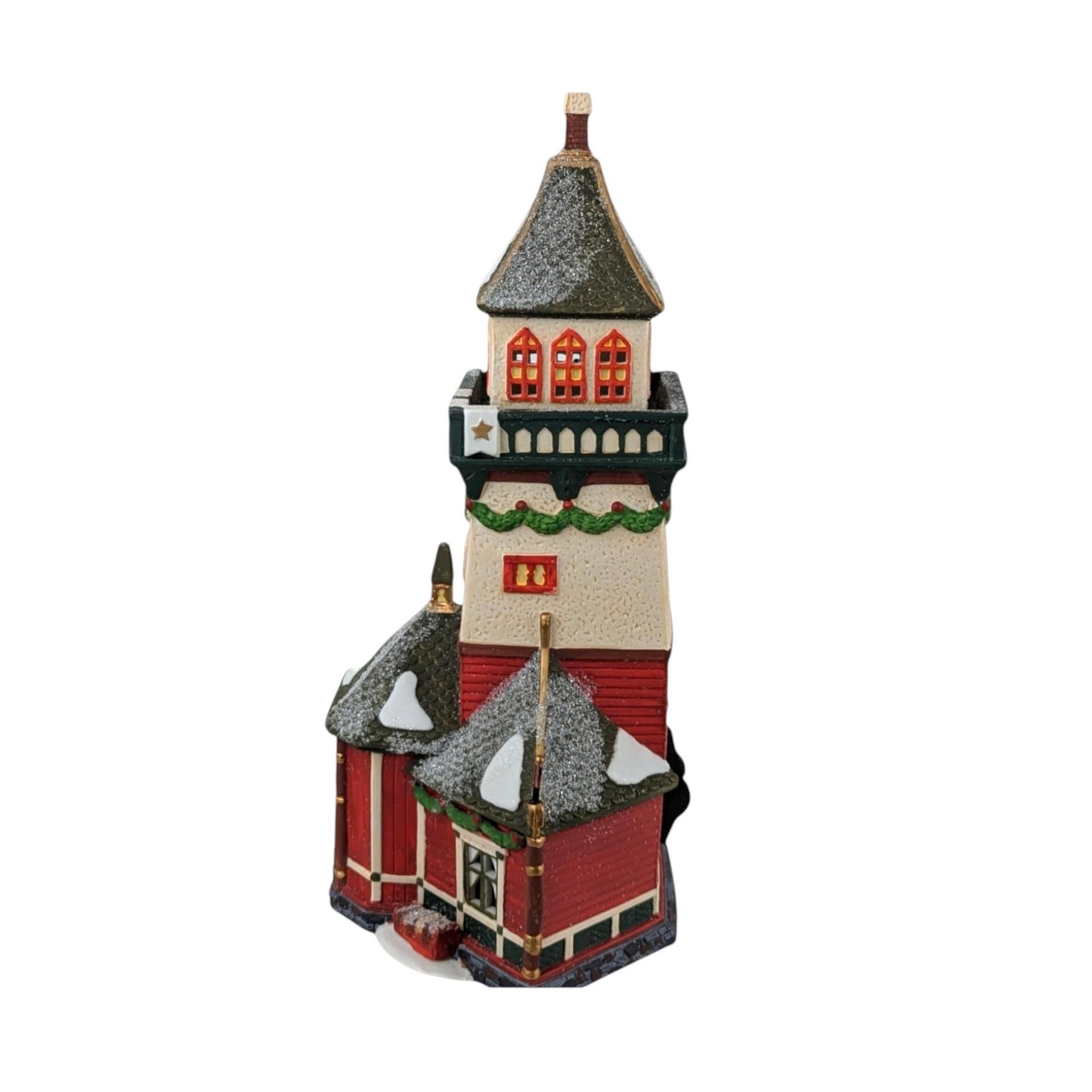 Vintage Dept 56 Santa's Lookout Tower: North Pole Christmas Village Collectible