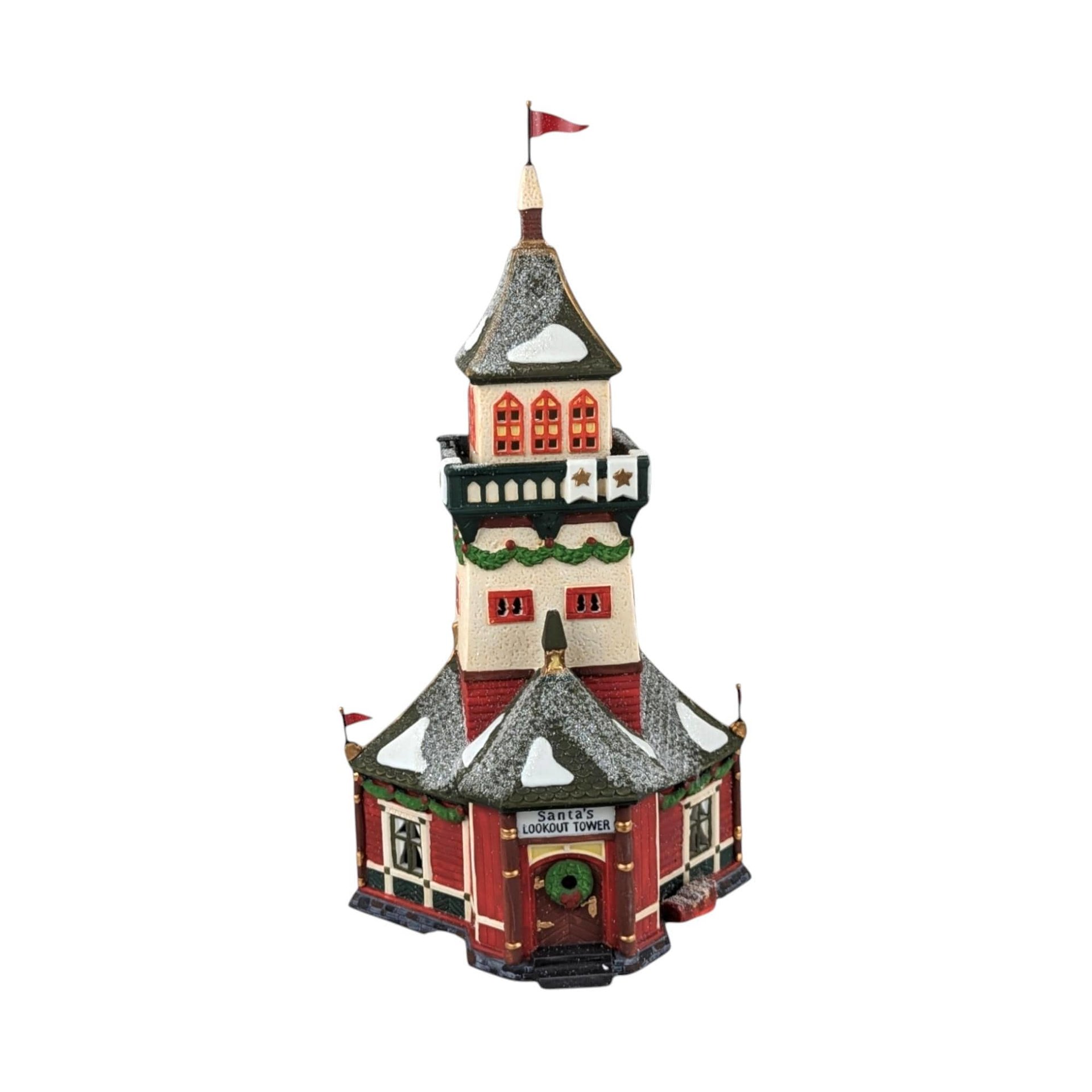 Vintage Dept 56 Santa's Lookout Tower: North Pole Christmas Village Collectible