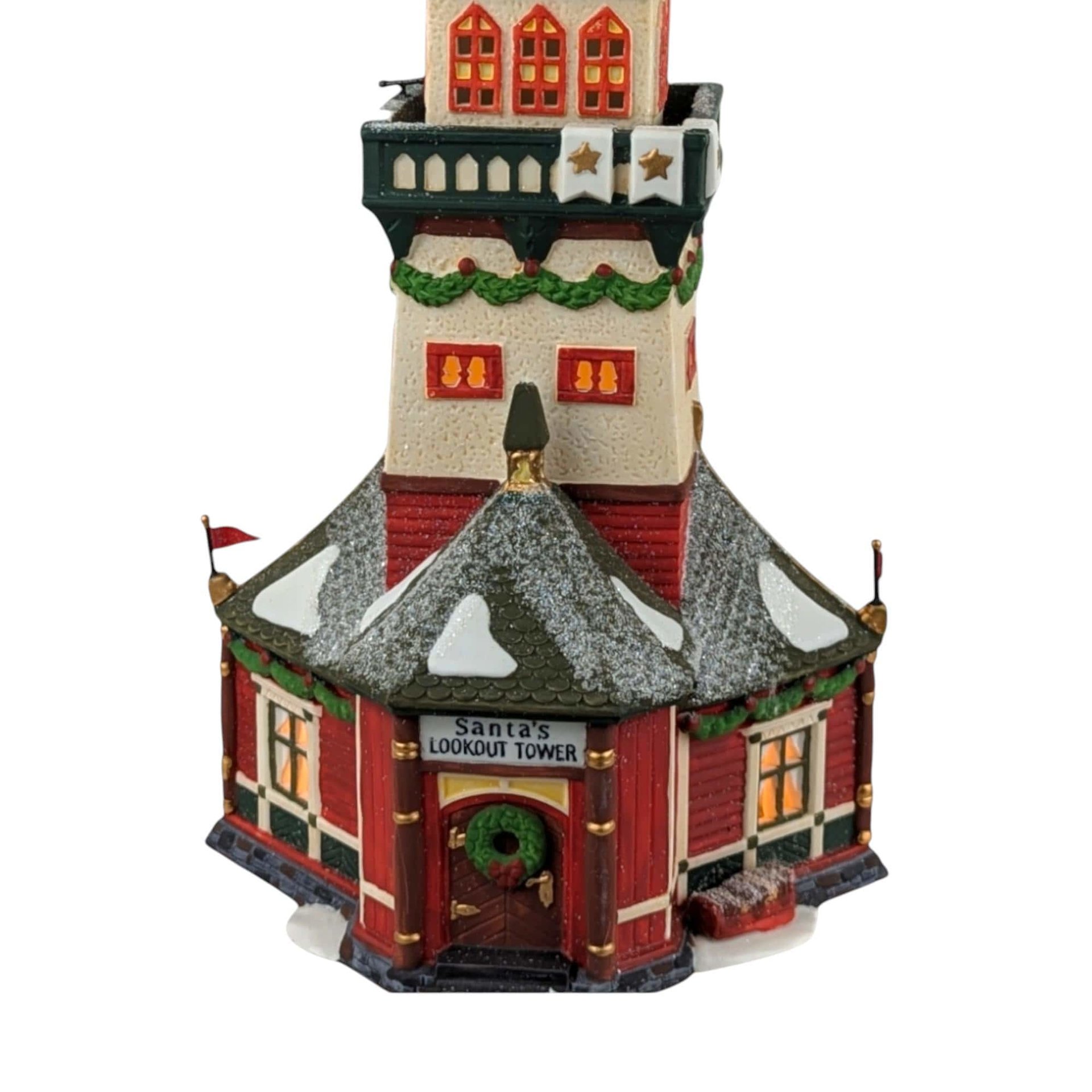 Vintage Dept 56 Santa's Lookout Tower: North Pole Christmas Village Collectible