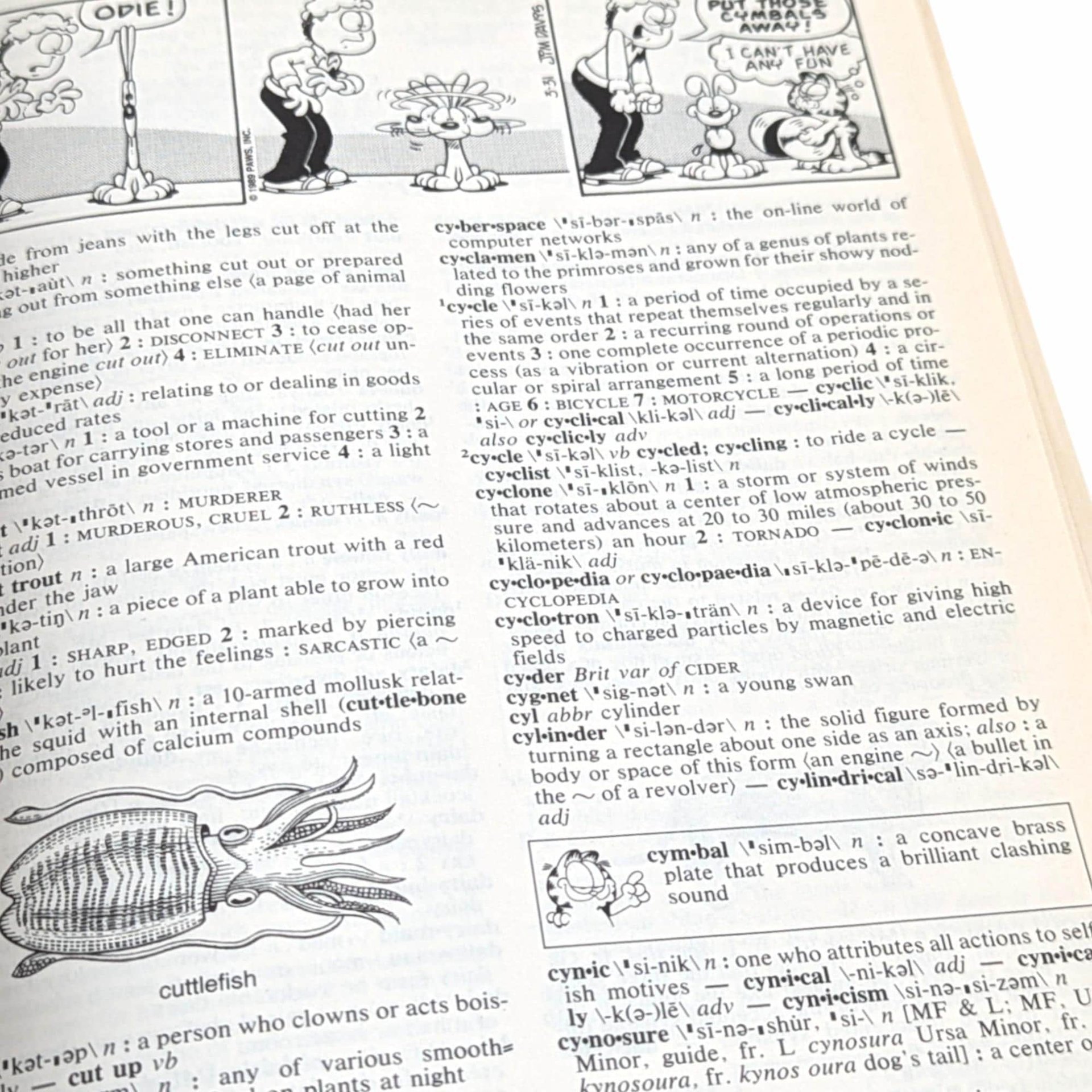 Garfield Children's Dictionary: 1999 Merriam-Webster Softcover Educational Book