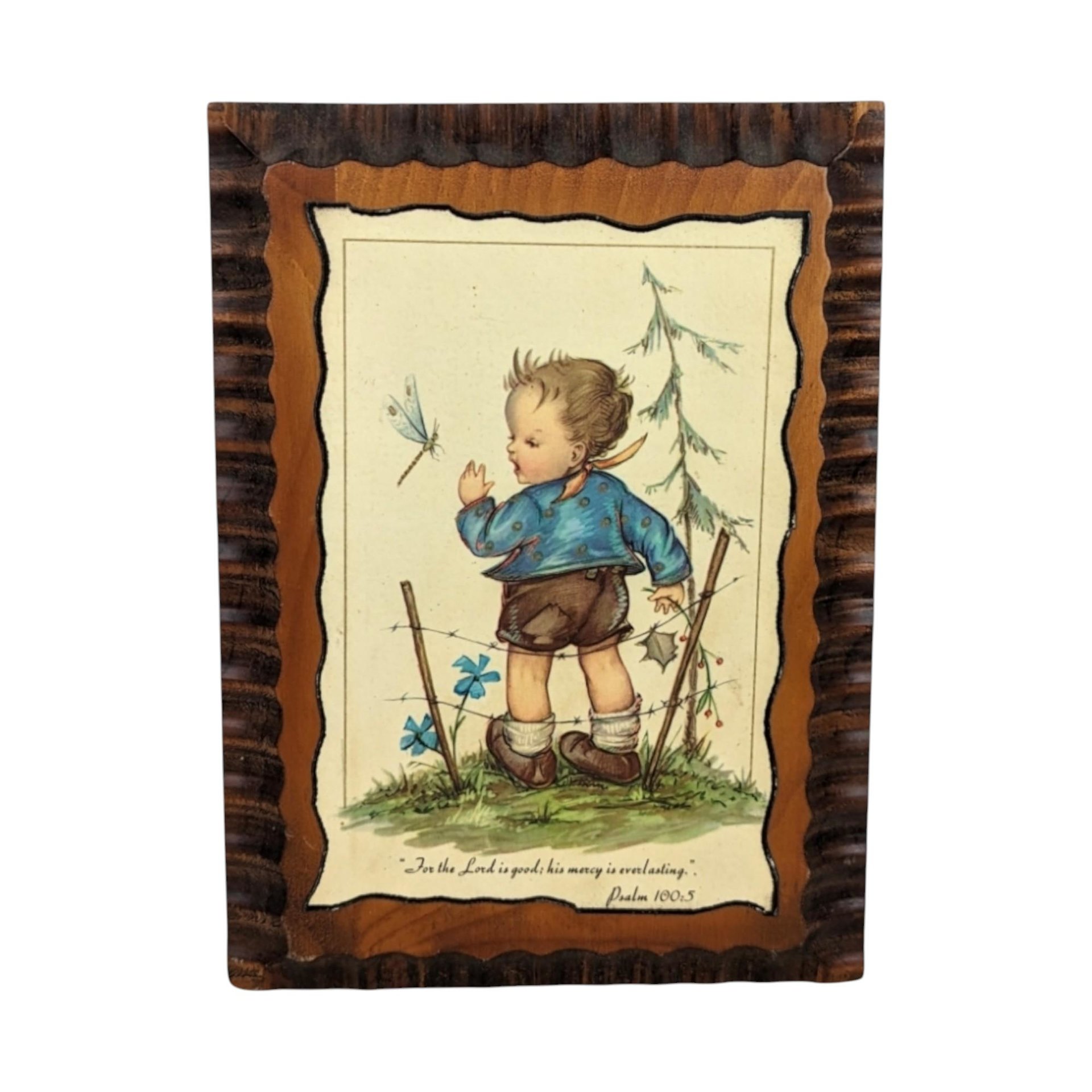 Vintage Wood Wall Plaques: Psalms & Peter, Children's Religious Decor