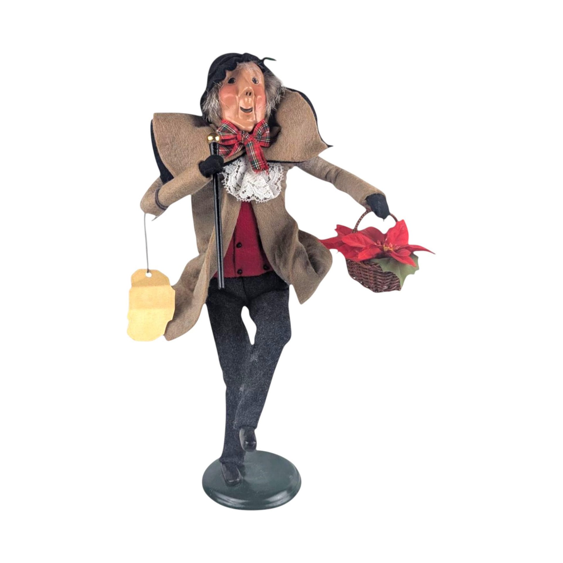 Vintage Byers' Choice Happy Scrooge Figurine: A Christmas Carol Dickens Decor