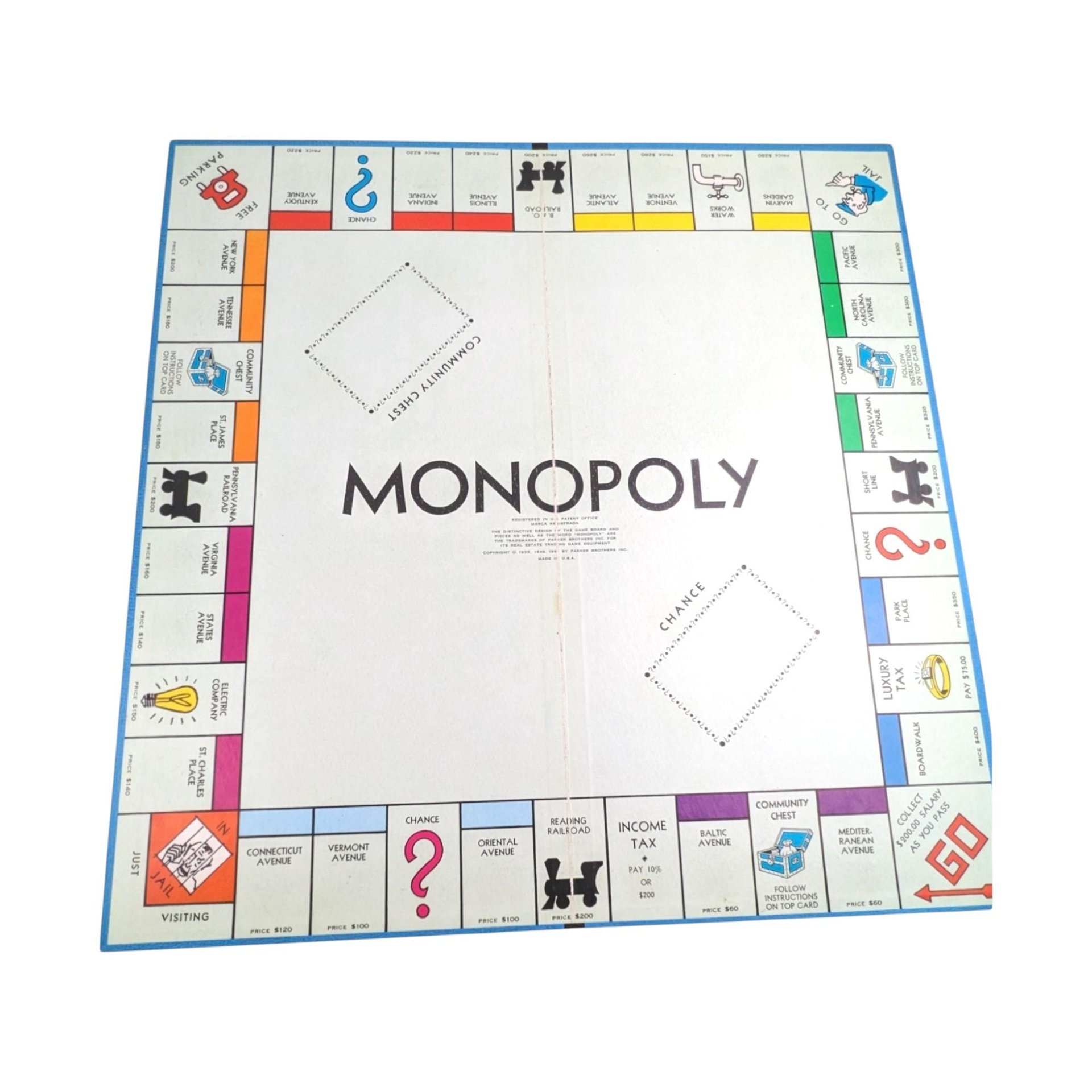 Vintage 1961 Monopoly Board Game: Complete Collectible Edition