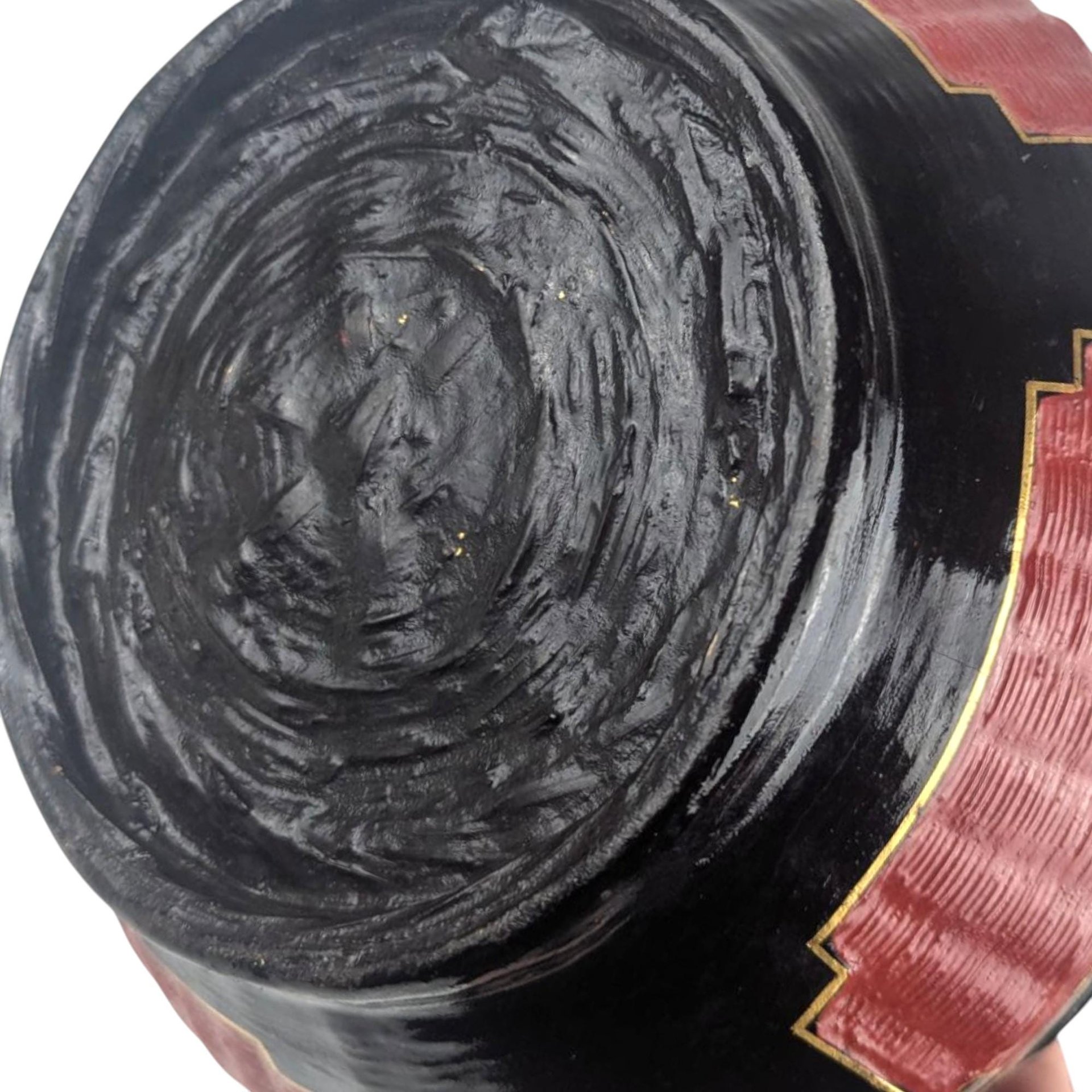 Vintage Chinese Wedding Basket: Hand-Painted Bamboo Bakul Sia