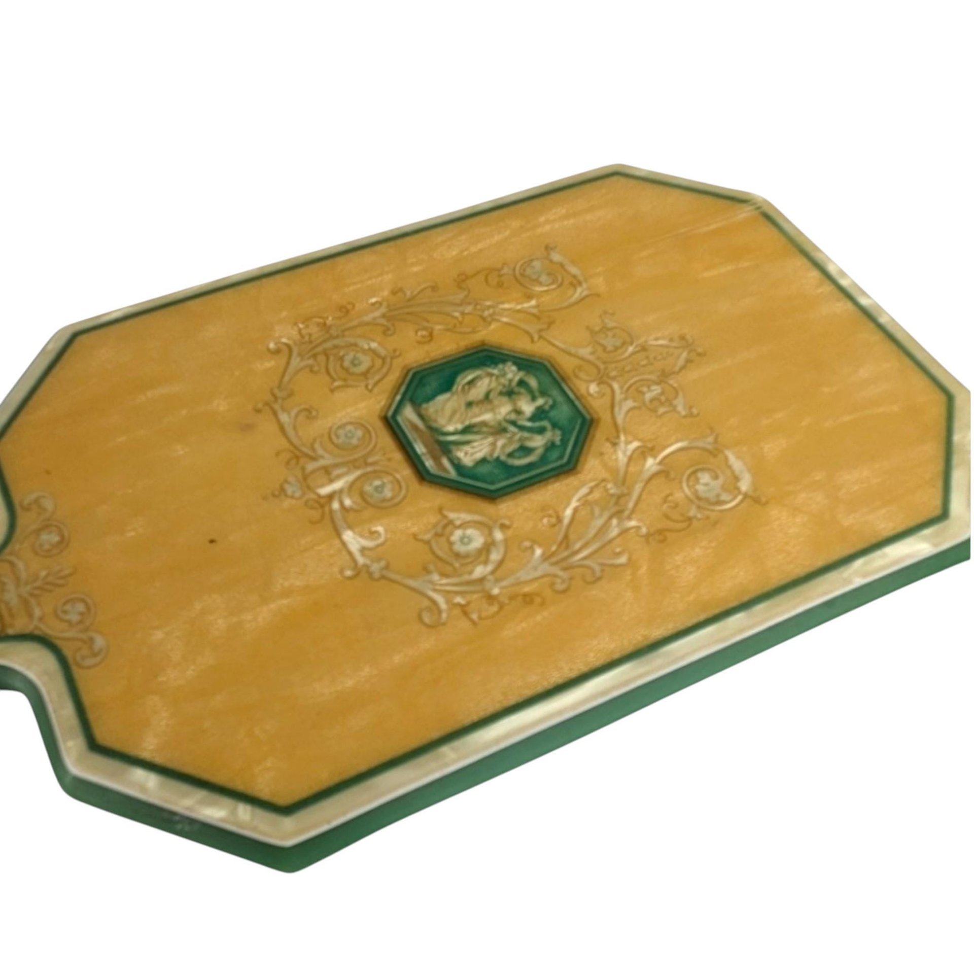 Vintage Lucite & Celluloid Hand Mirror Pair: Imperfect Vanity Decor