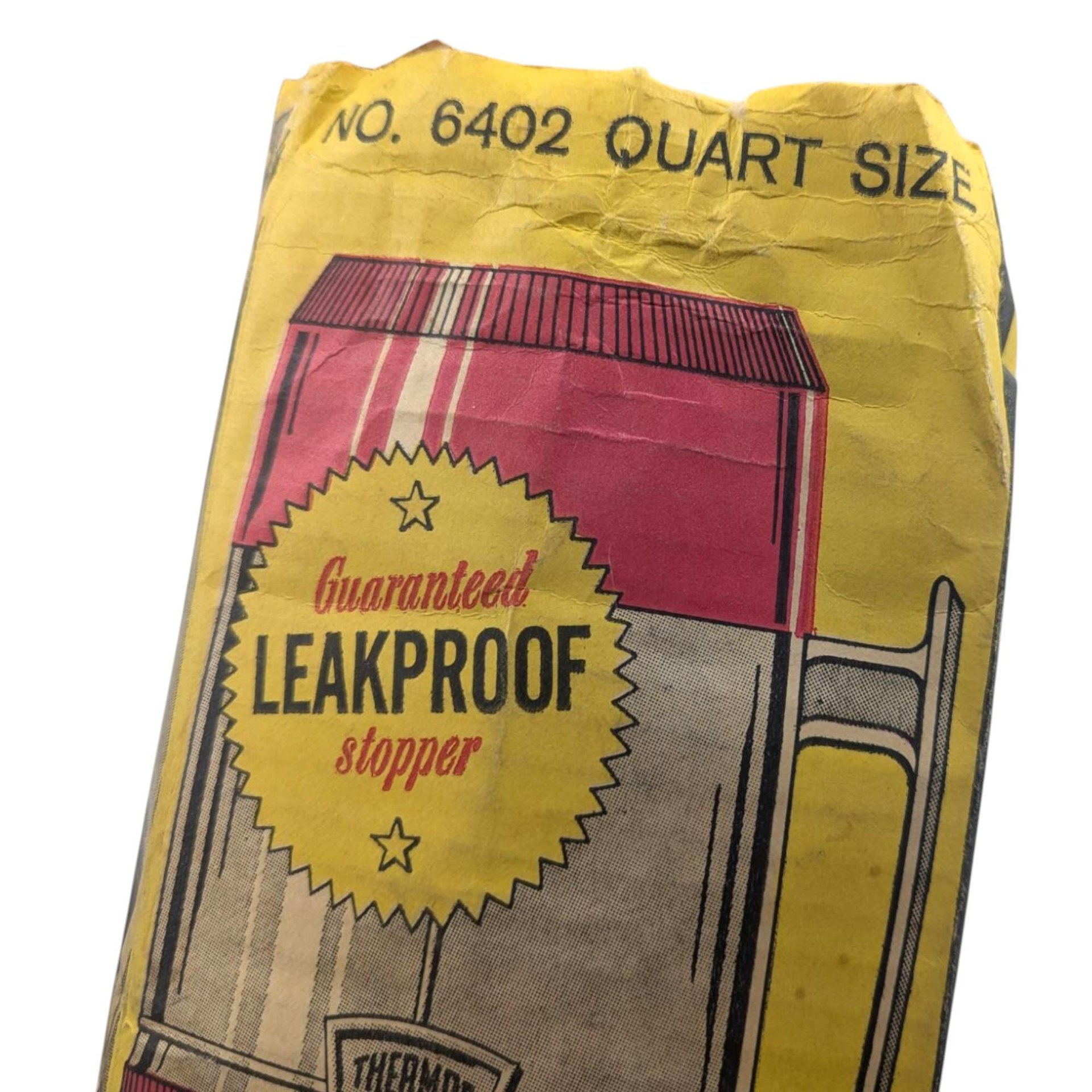 Vintage 1960s Thermos Vacuum Bottle: Red & White Camping Jug with Original Box