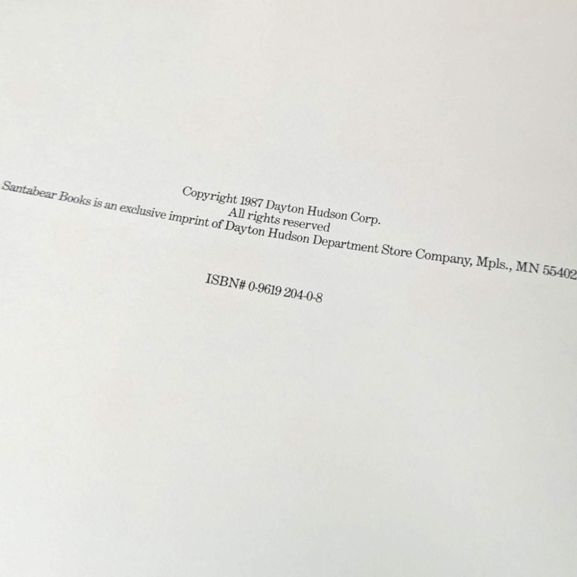 Vintage Santabear's High Flying Adventure Book: 1987 Christmas Story