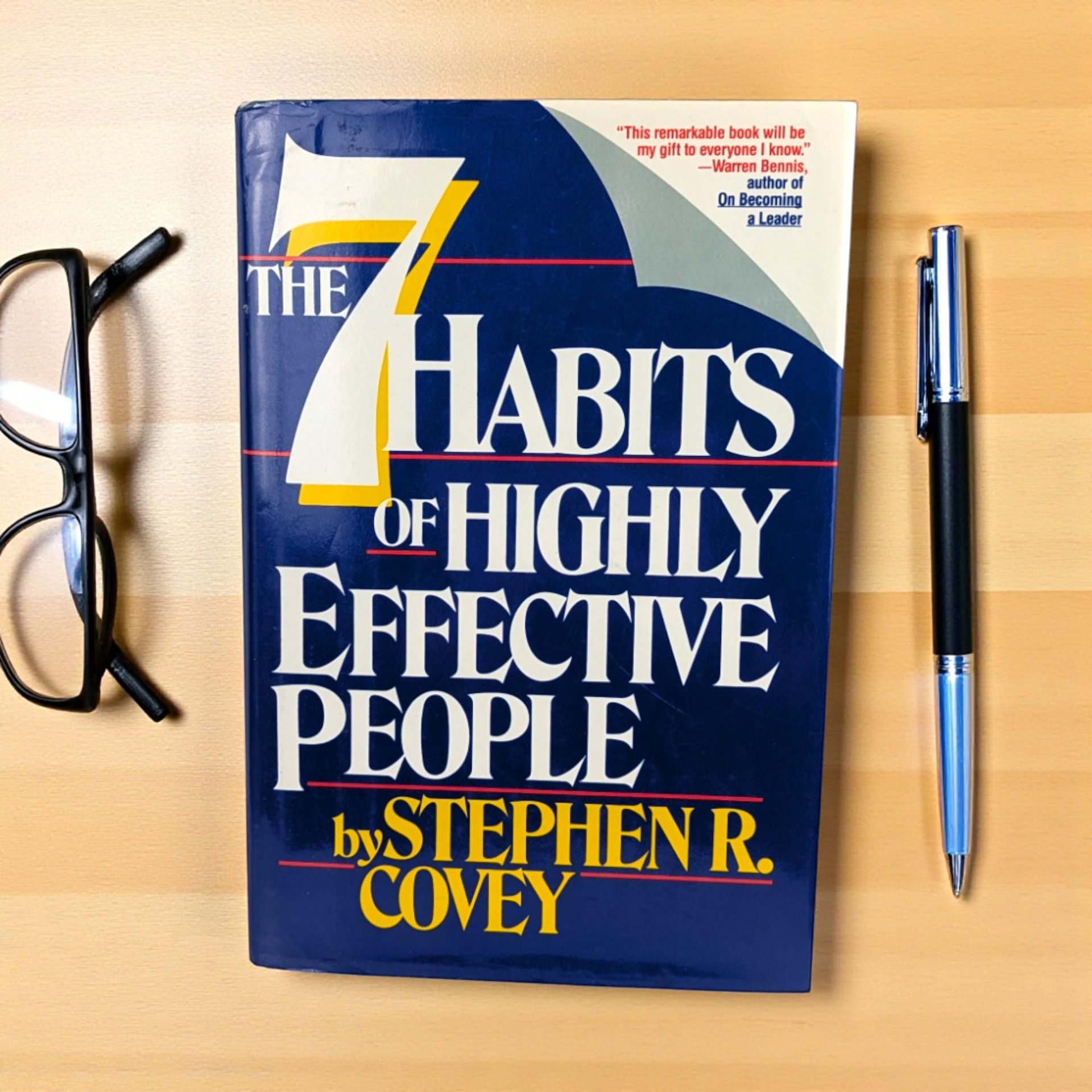 1989 "7 Habits of Effective People" Book: Stephen Covey, Hardcover Self Help Classic