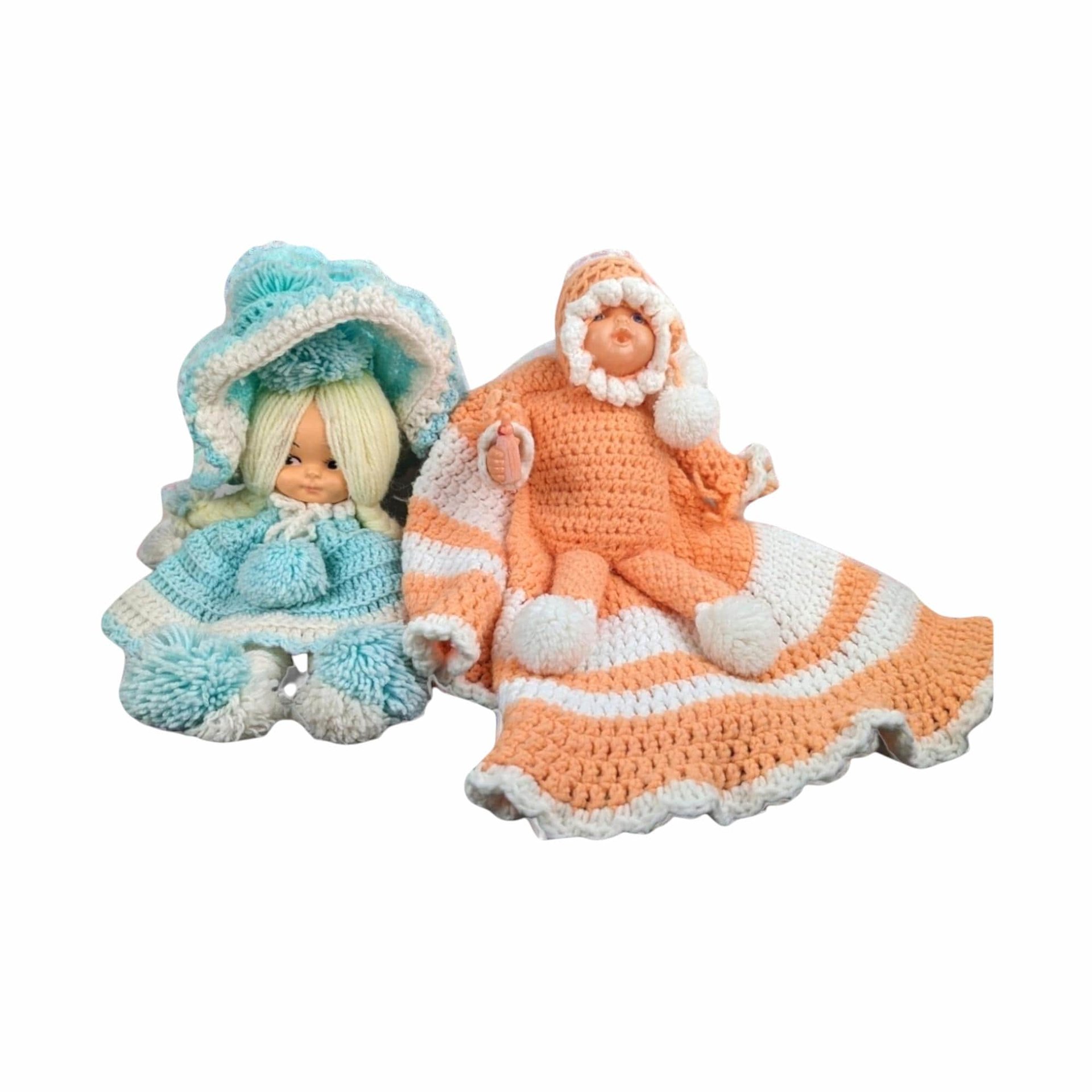 Vintage Hand Crocheted Dolls: Nursery Decor, Collectible Art