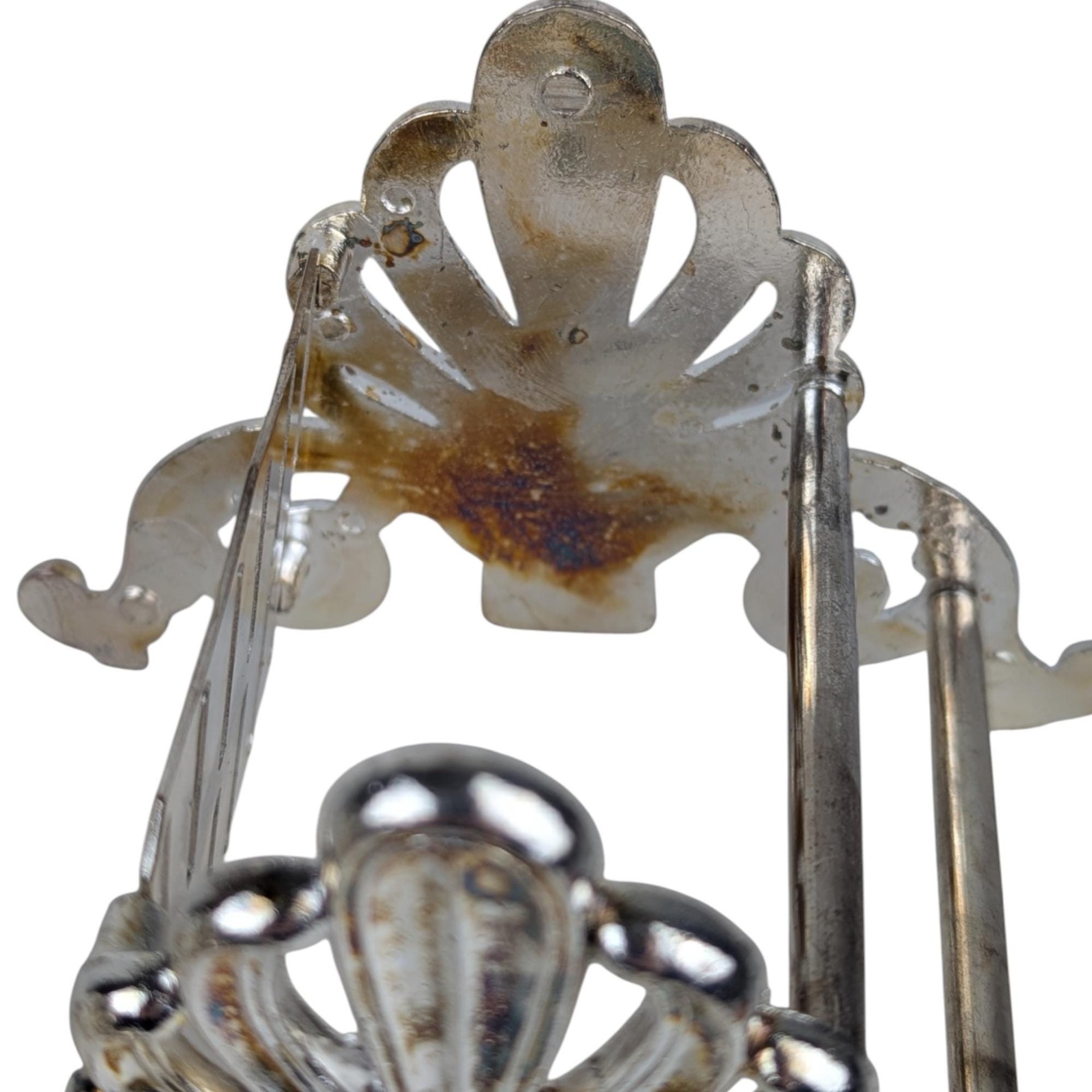 Vintage Silver Plate Silverware Rests: Set of 3 Ornate Cutlery Holders