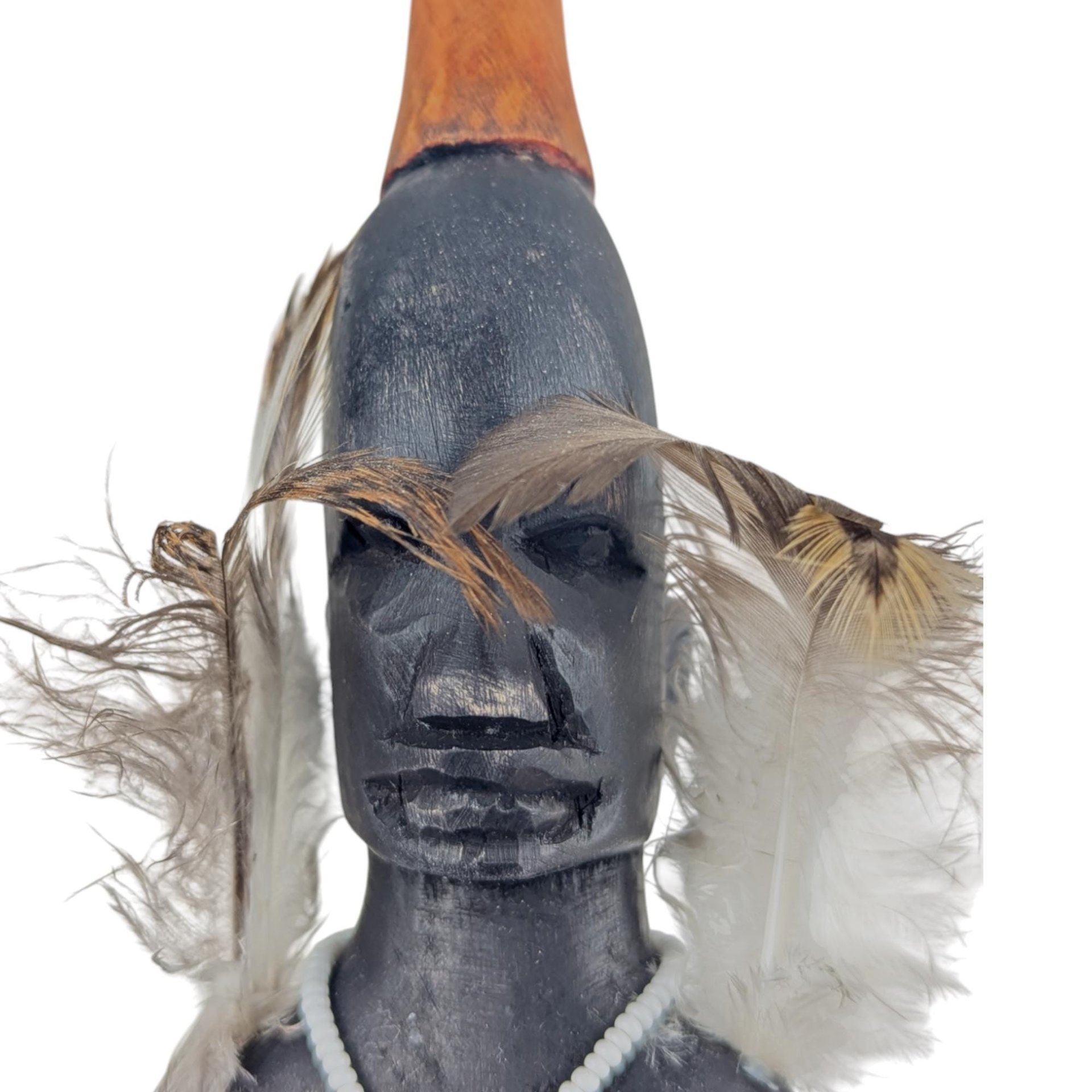 Vintage African Wood Figure: Hand Carved Tribal Art Sculpture